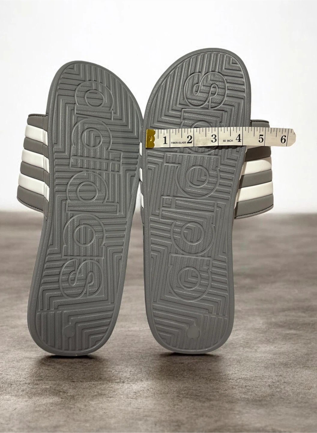 Adidas Adissage Slides Size 15 Gray White - photo 3