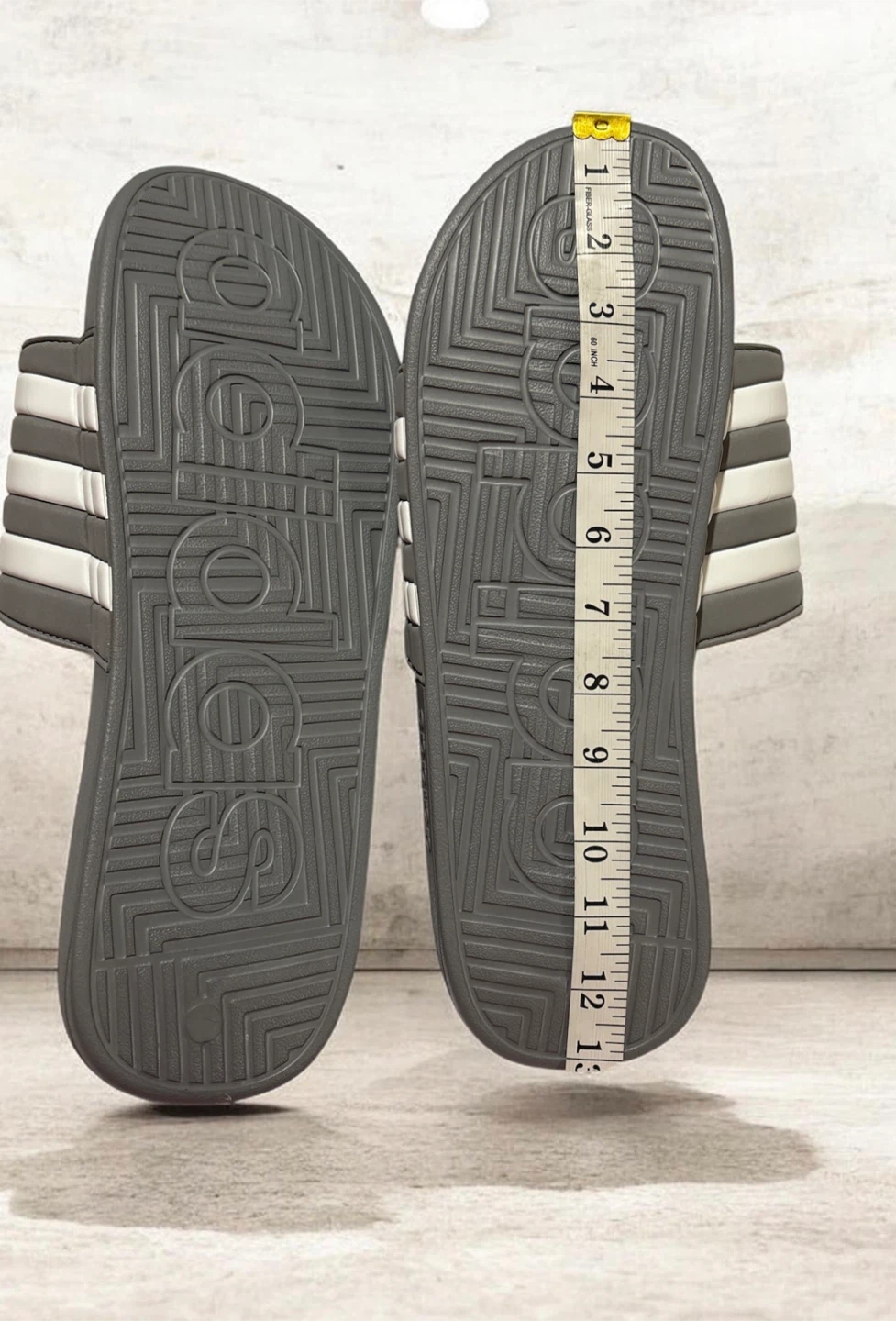 Adidas Adissage Slides Size 15 Gray White - photo 2