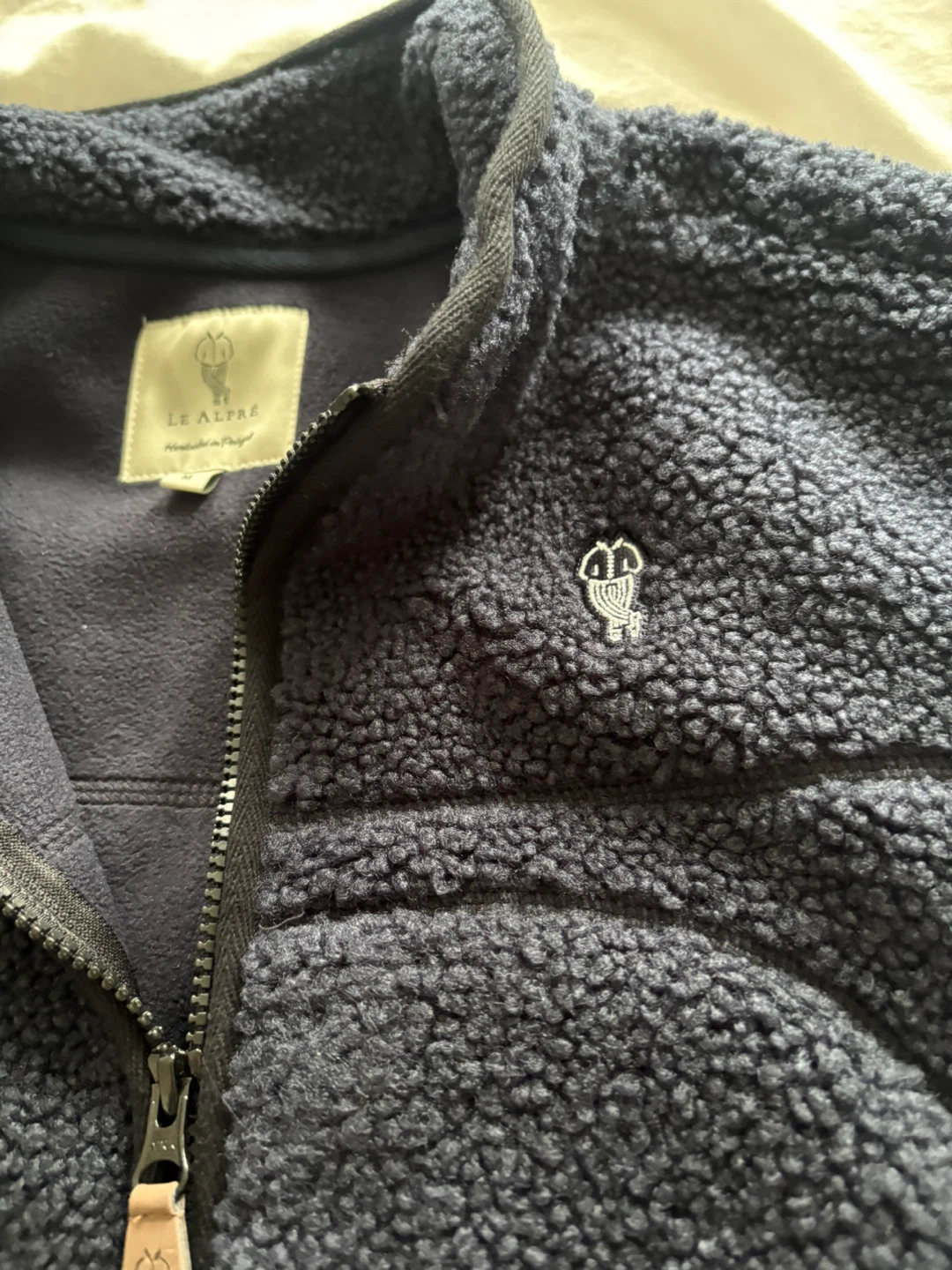 LE ALFRÉ Fleece Vest - Navy, Size M - photo 3