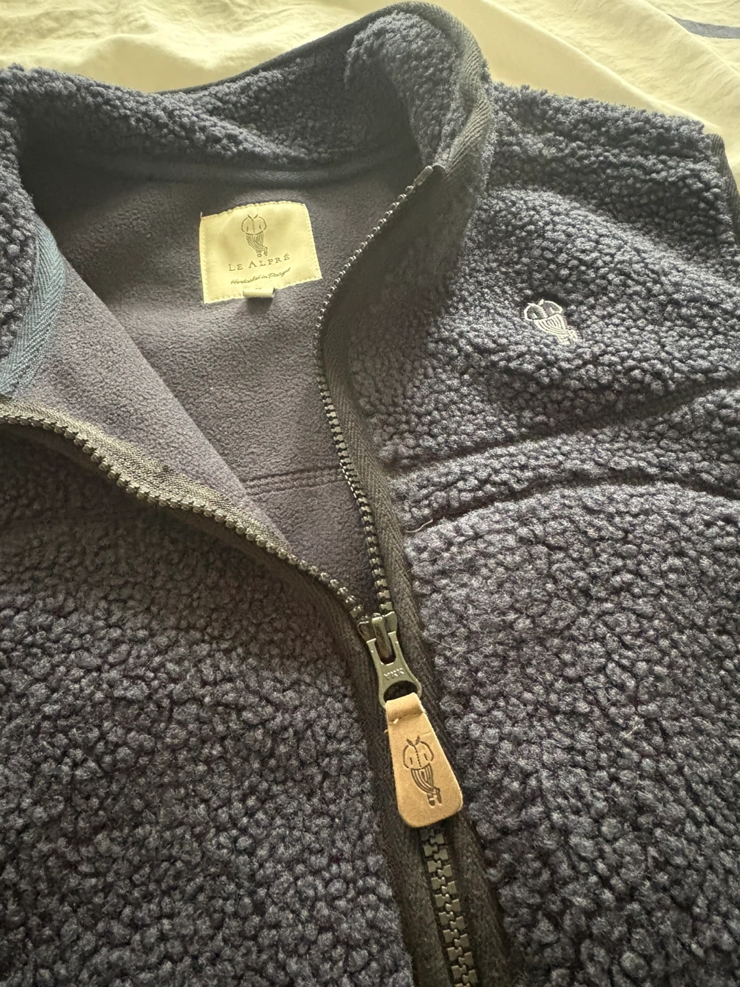 LE ALFRÉ Fleece Vest - Navy, Size M - photo 4