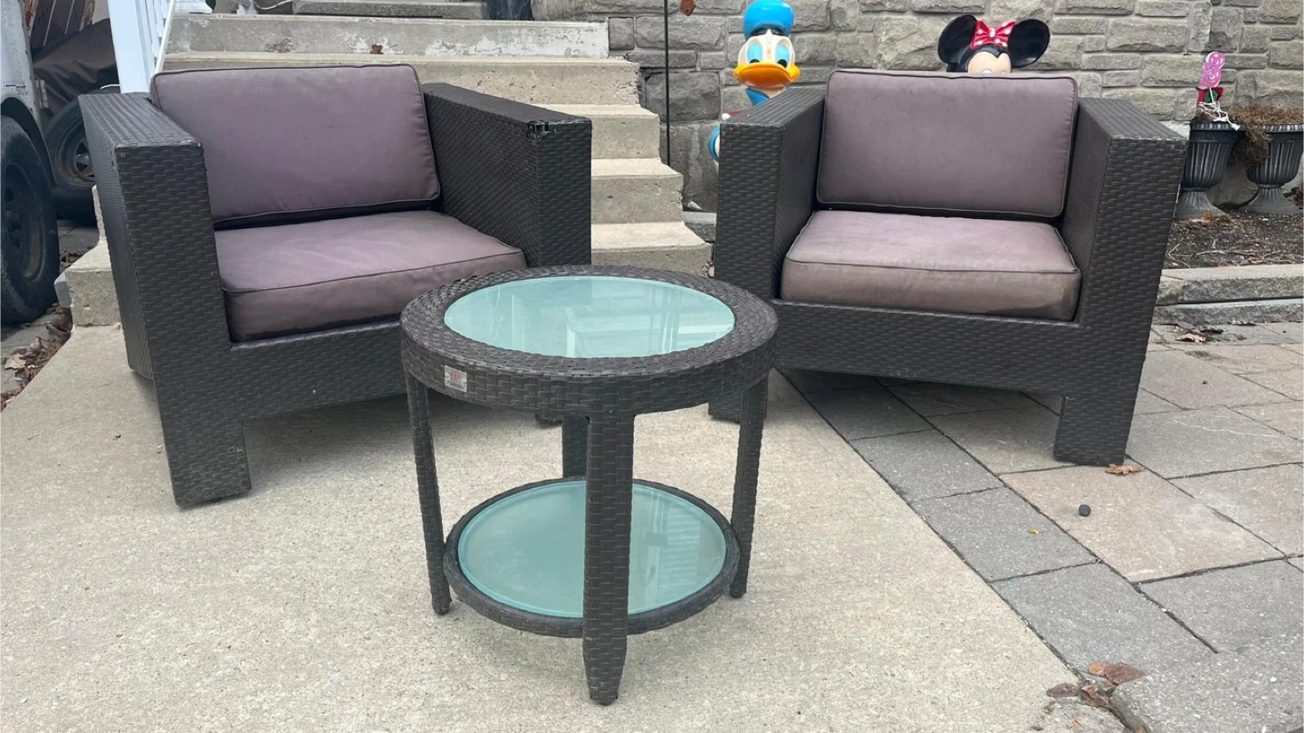 Pummer wicker conversation patio set $200 firm