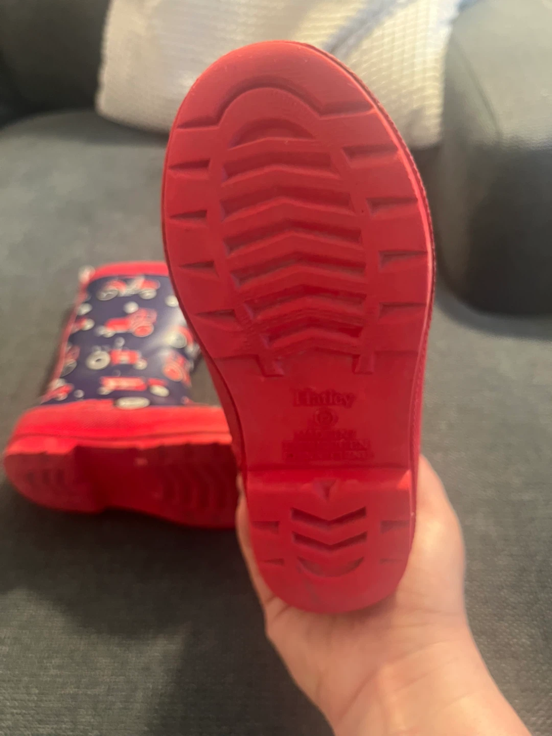Hatley Kids Tractor Rain Boots Size 12 - photo 4
