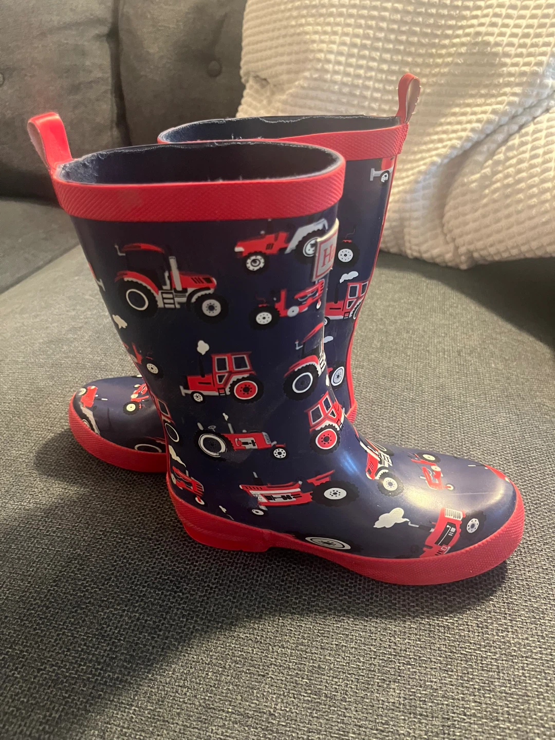 Hatley Kids Tractor Rain Boots Size 12