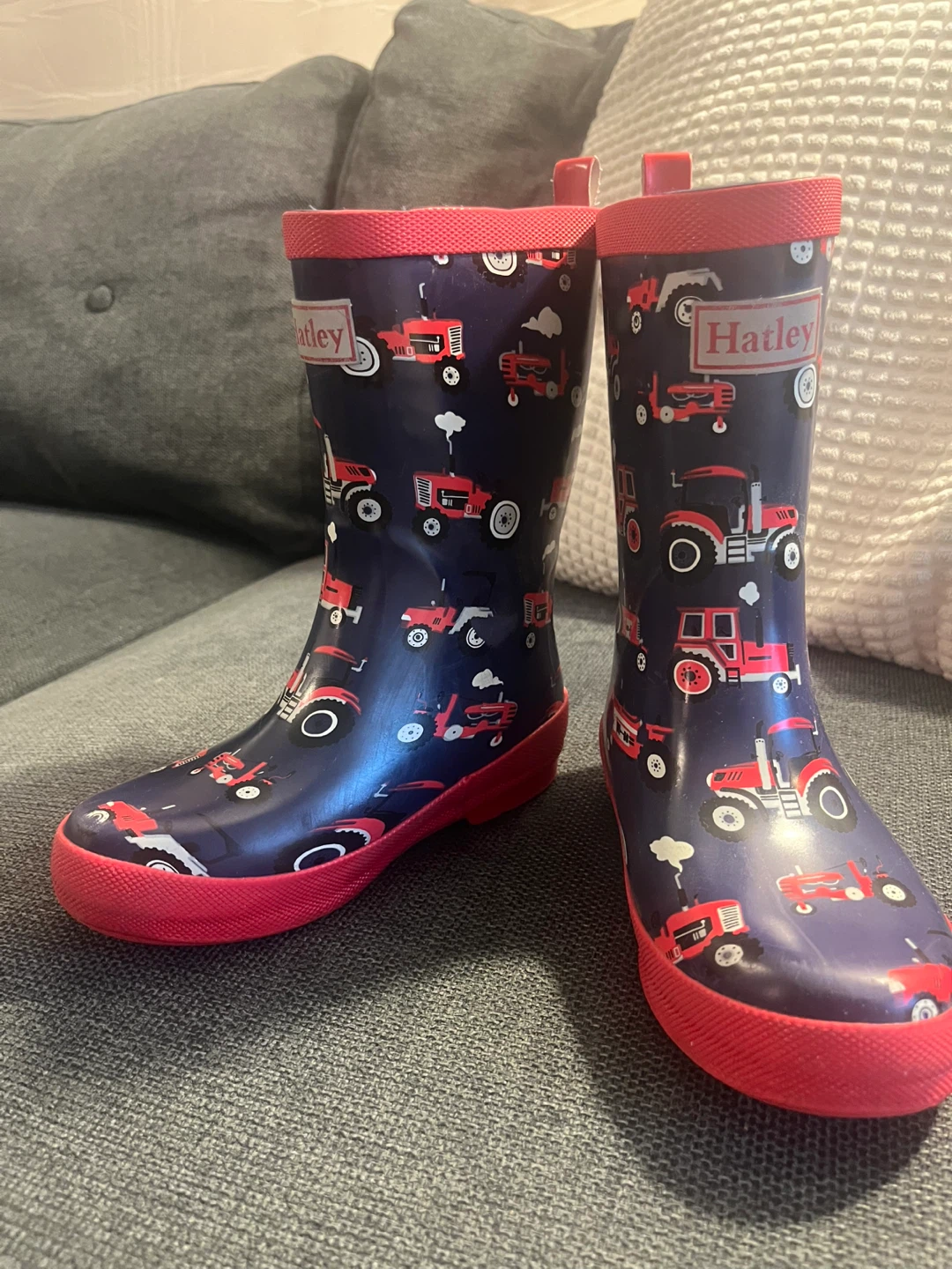 Hatley Kids Tractor Rain Boots Size 12 - photo 2