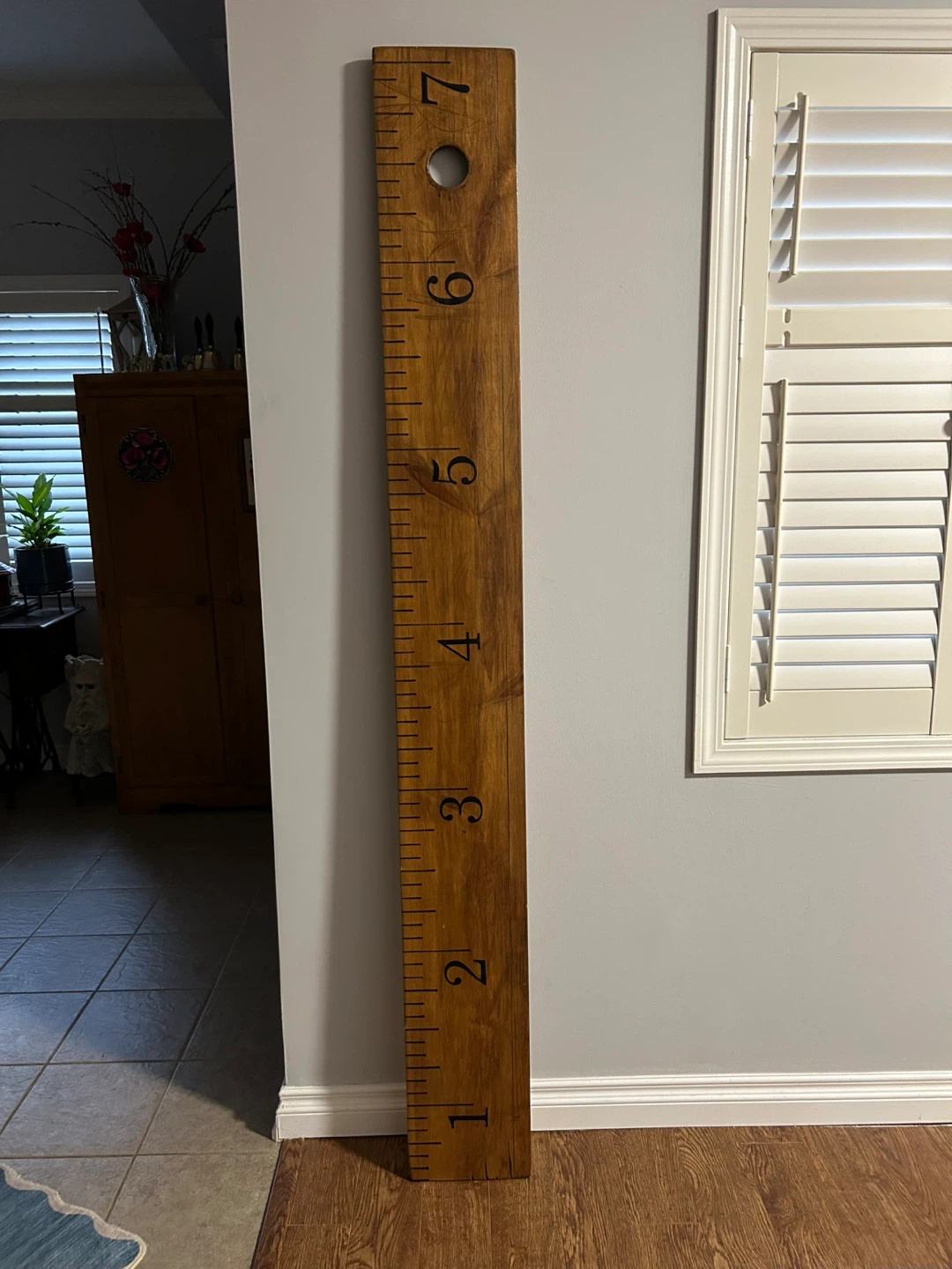 Wooden Growth Chart Ruler