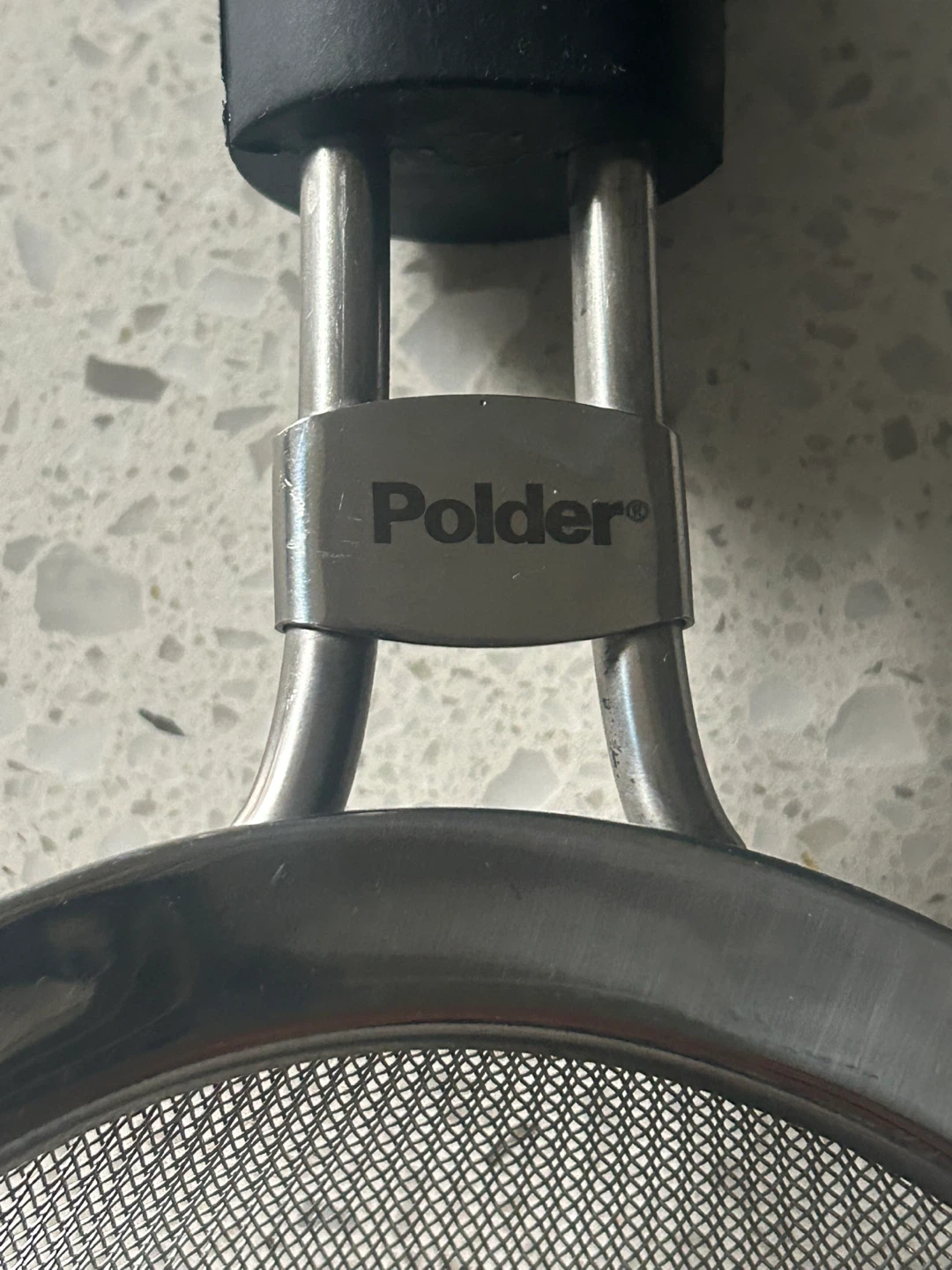 Polder Stainless Steel Mesh Strainer with Black Handle - photo 3