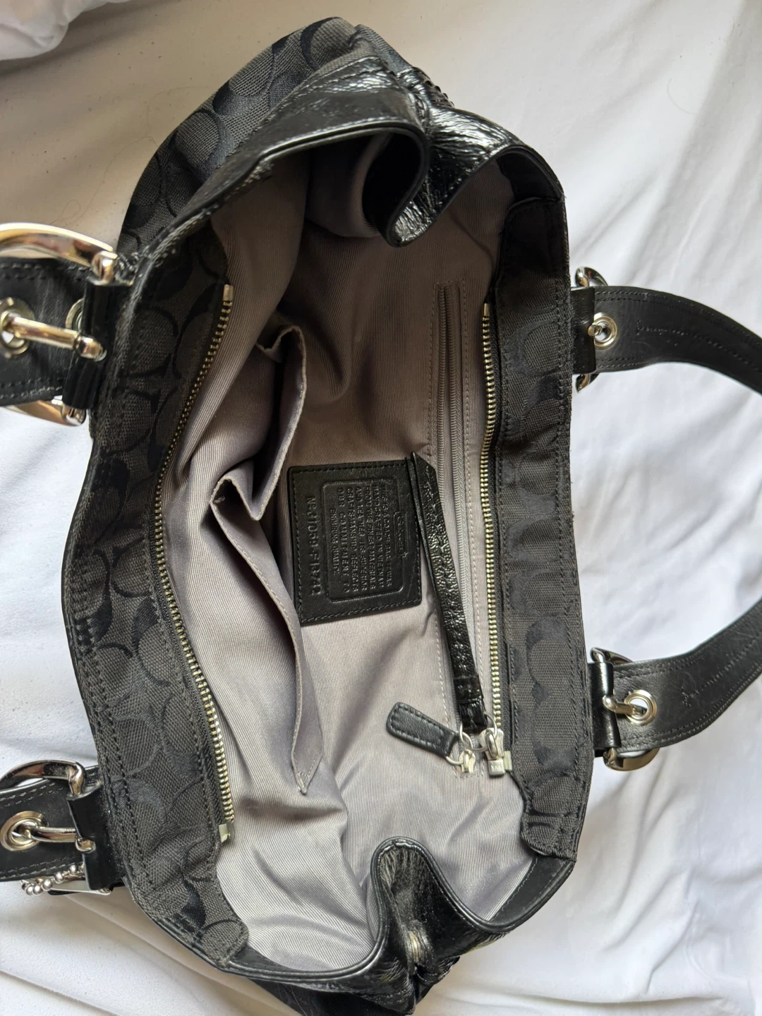 Coach Black Signature Monogram Tote Bag + crossbody set - photo 3