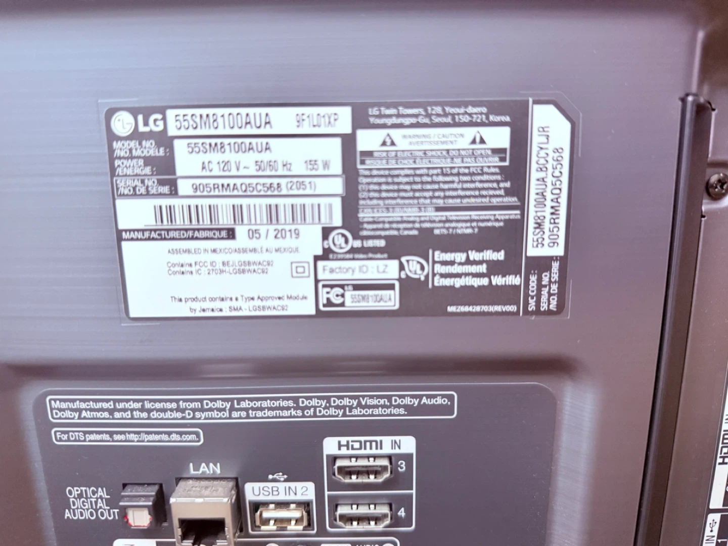 LG 55" Smart TV - Cracked Screen - photo 3