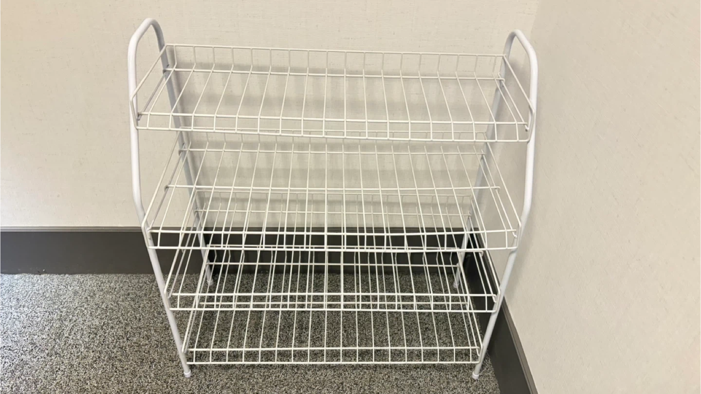 White 4-Tier Wire Shoe Rack - photo 3