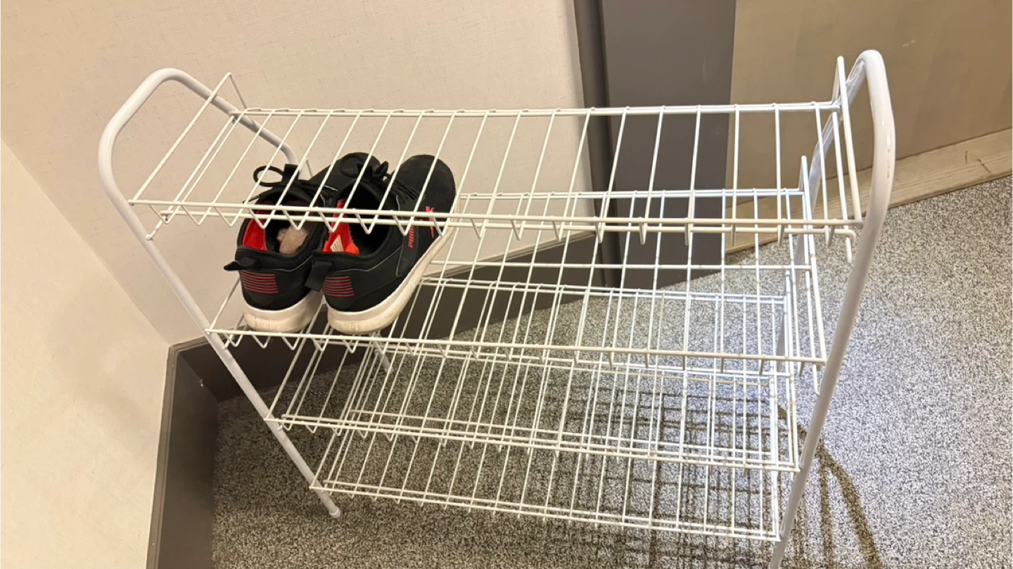 White 4-Tier Wire Shoe Rack - photo 5