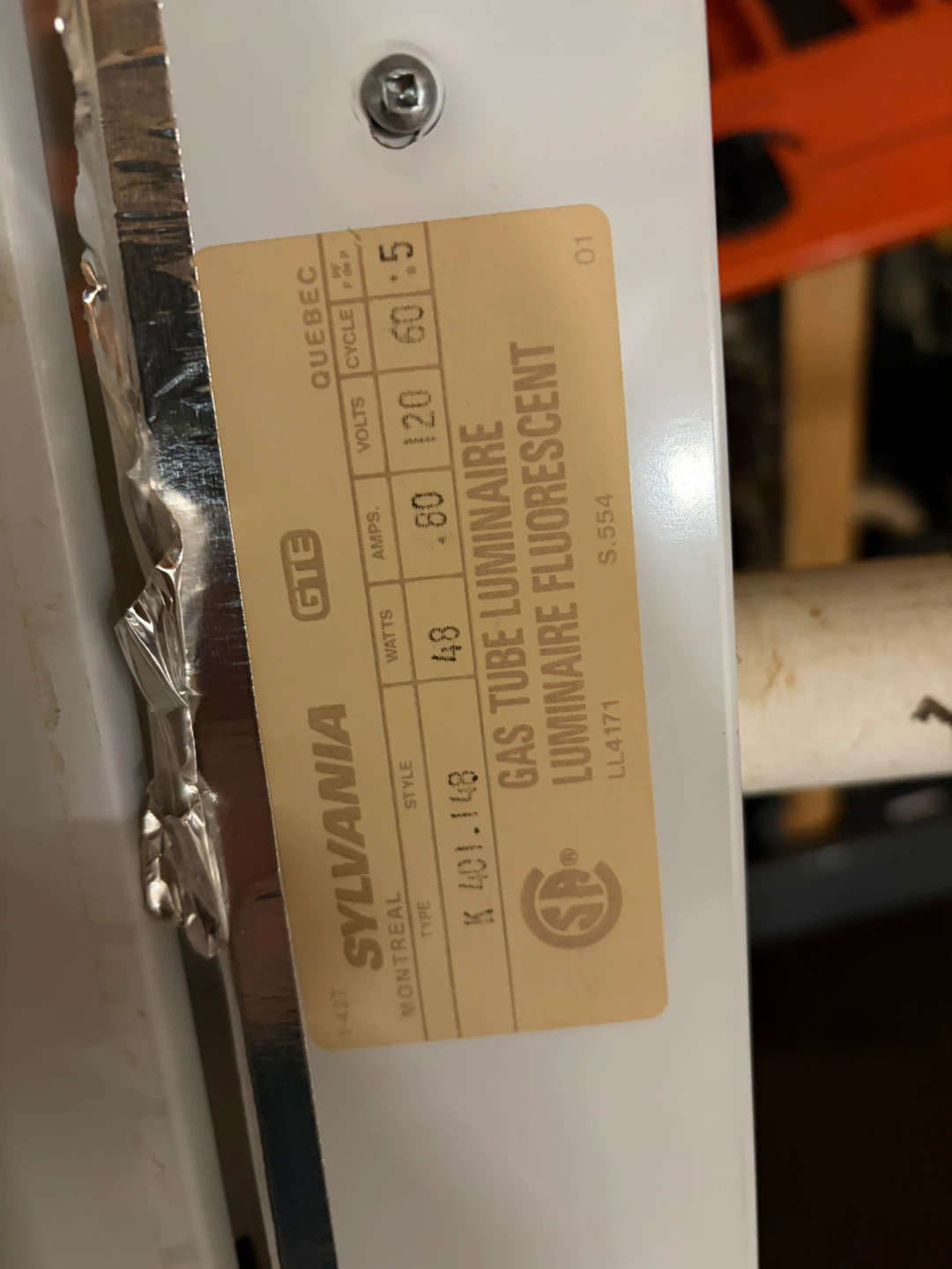 Sylvania Fluorescent Light Fixture - photo 2