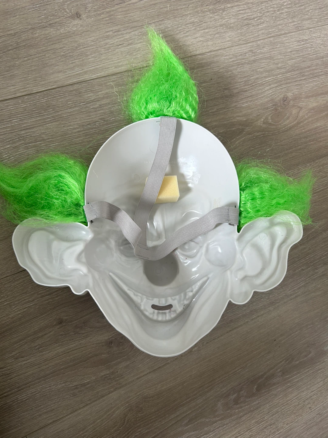 Scary Clown Mask with Green Hair - photo 2