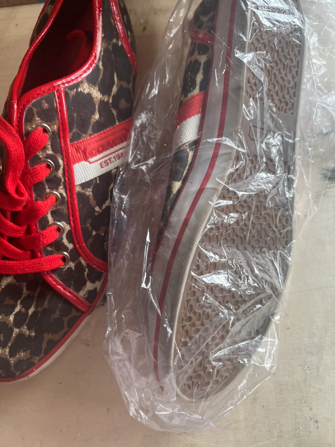 Coach Leopard Print Canvas Sneakers - photo 5