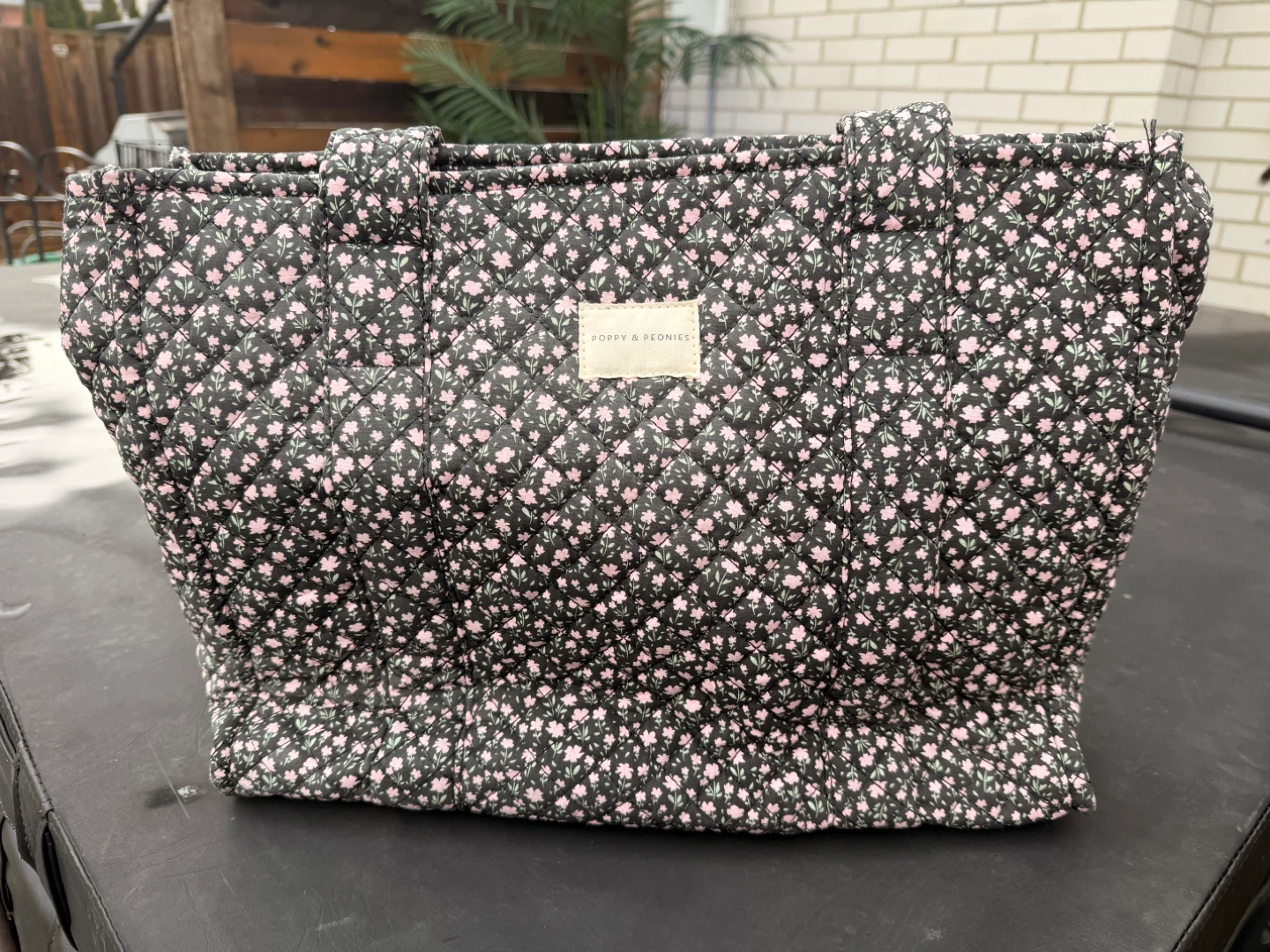 Poppy & Peonies Quilted Tote Bag