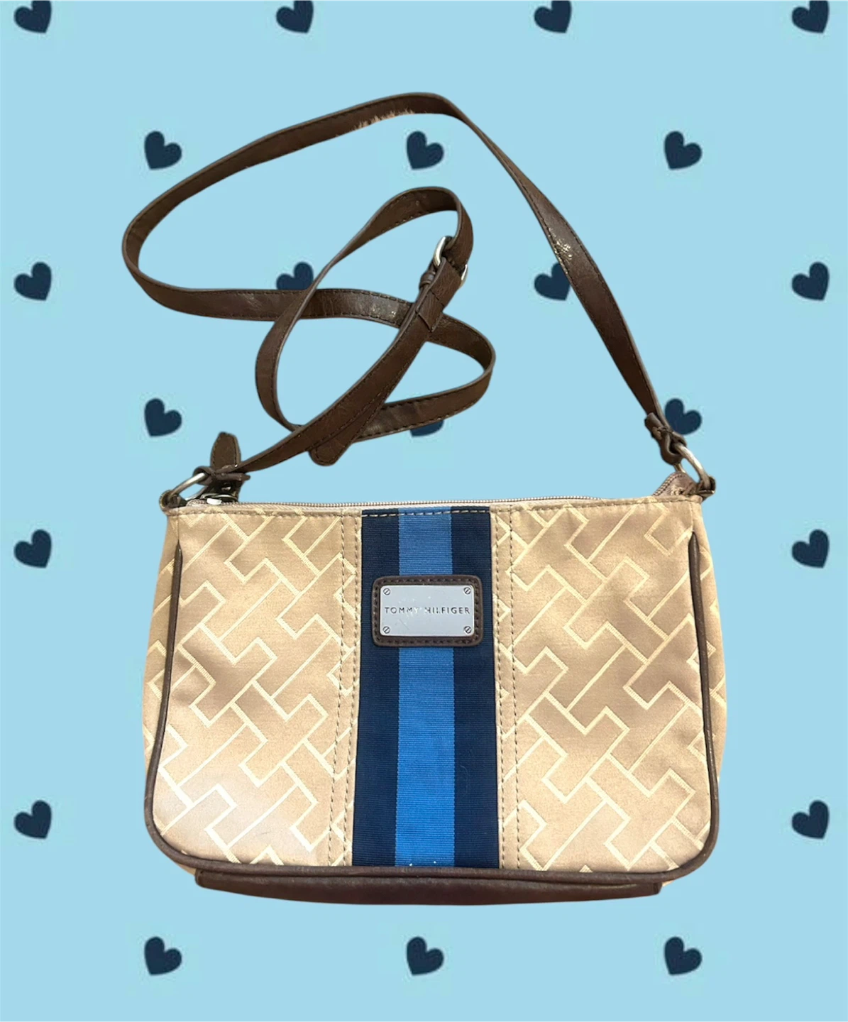 TOMMY HILFIGER JOCELYN II JACQUARD MONOGRAM CROSSBODY BAG