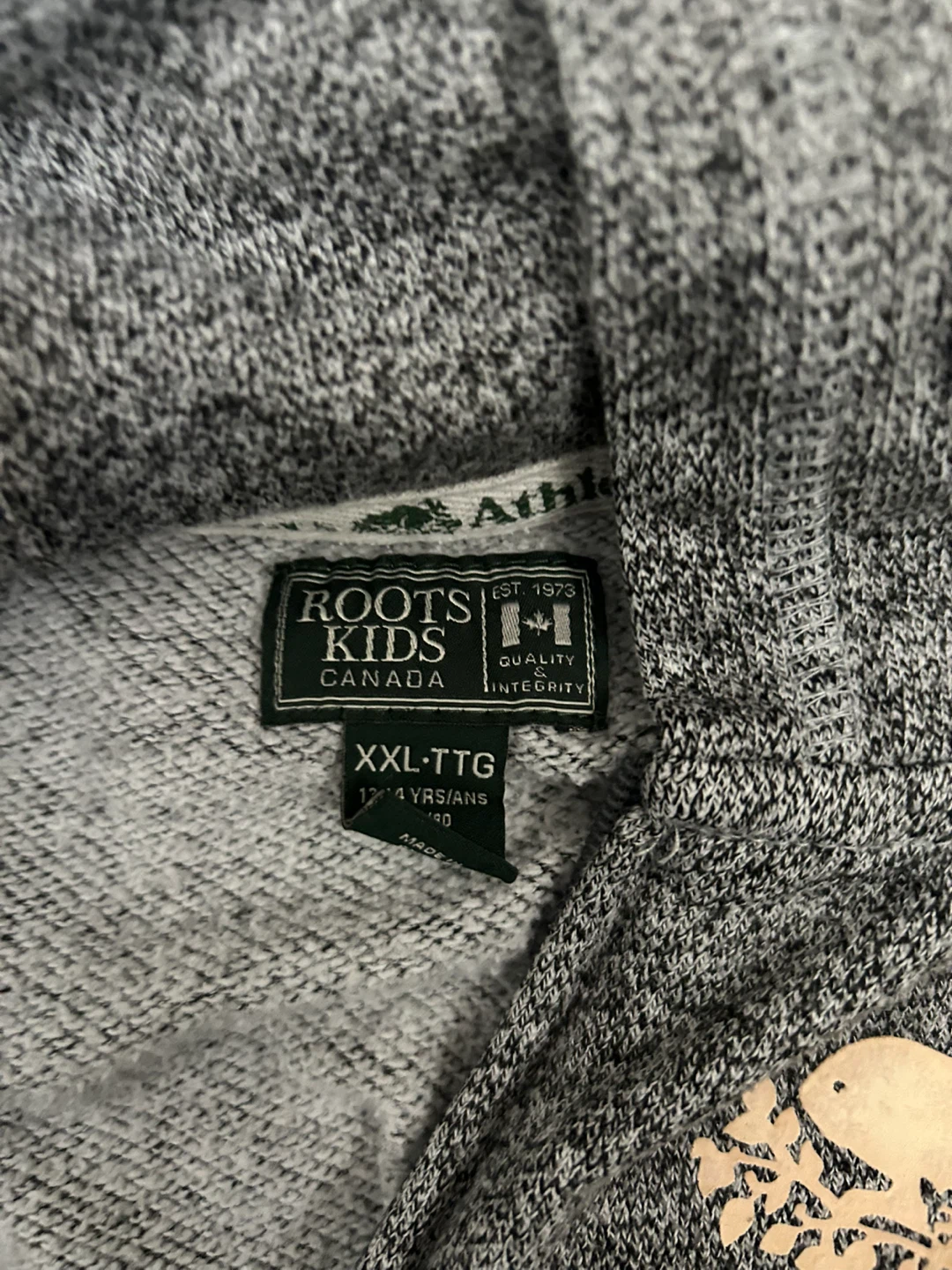 Roots Kids Zip-Up Hoodie - Grey, Size XXL - photo 3