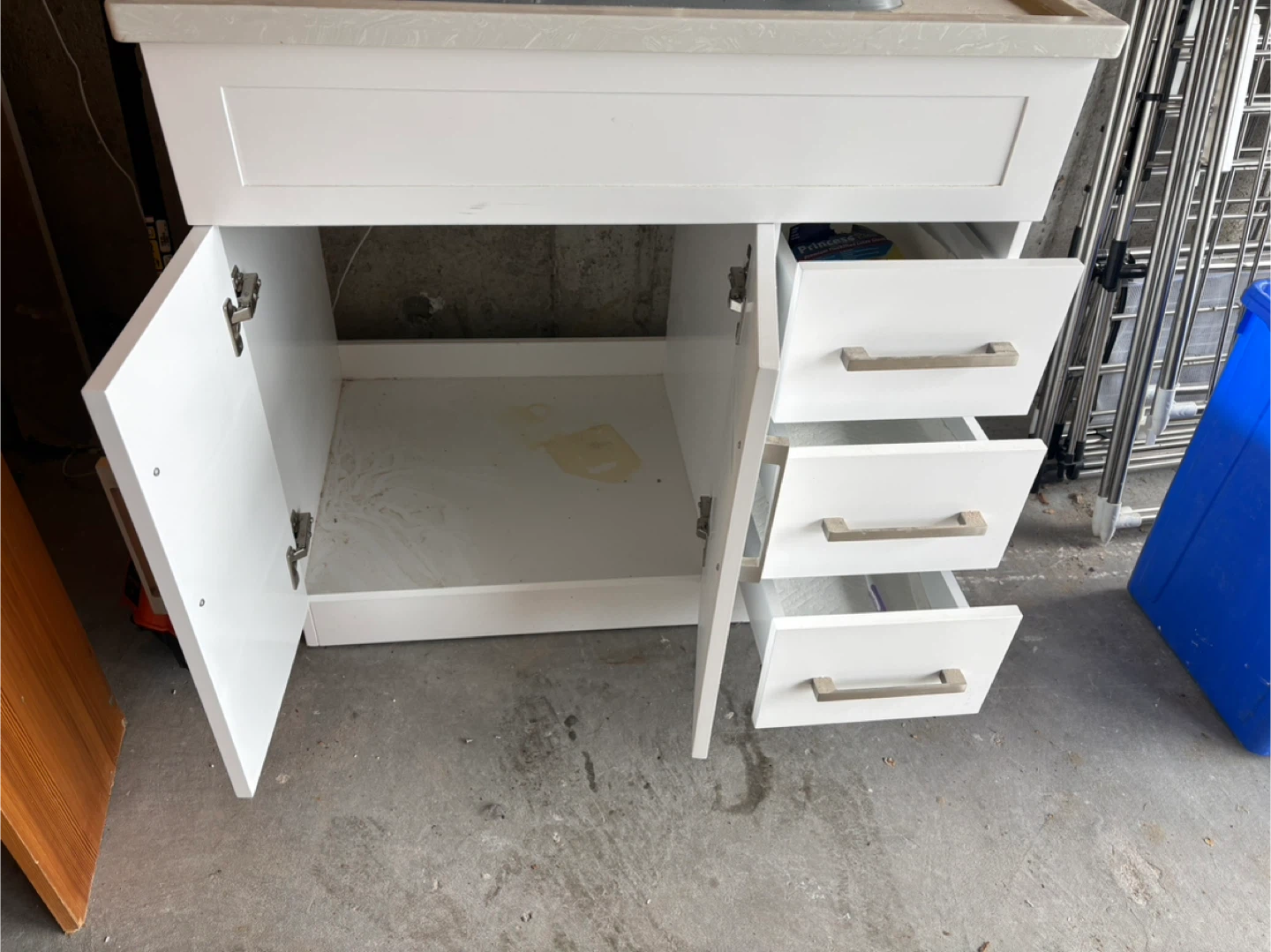 White Vanity with Sink and Faucet - photo 2