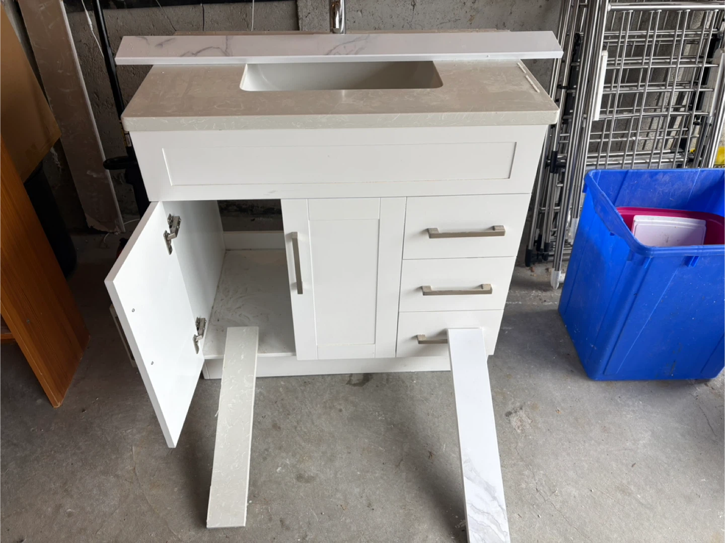 White Vanity with Sink and Faucet - photo 3