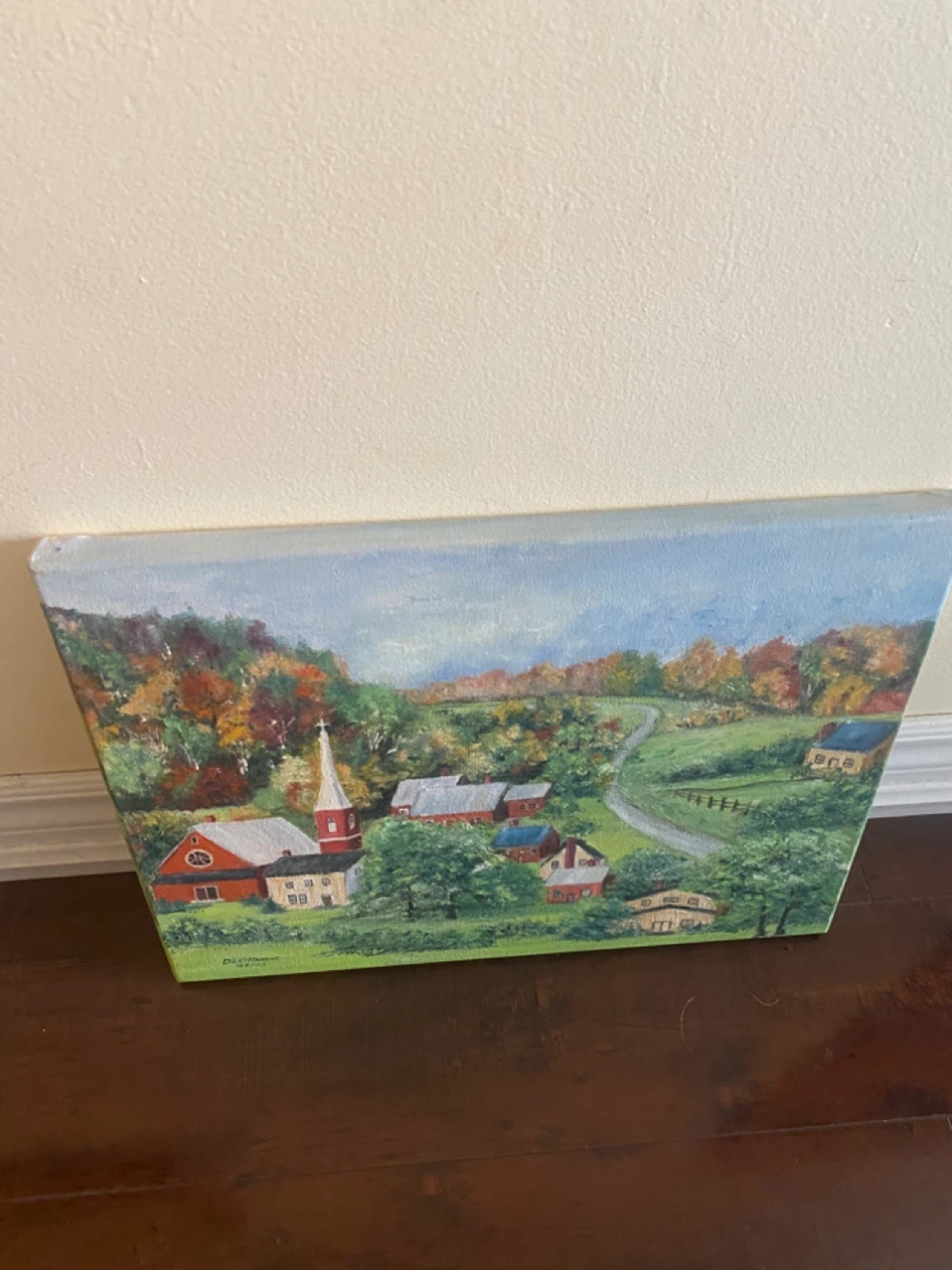 Original Painting -  Village Scene