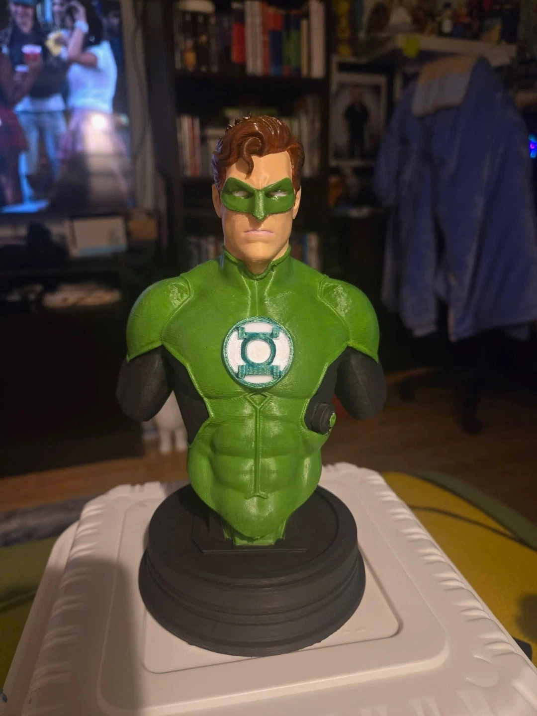 Set of Marvel and DC Character Busts and Infinity Gauntlet