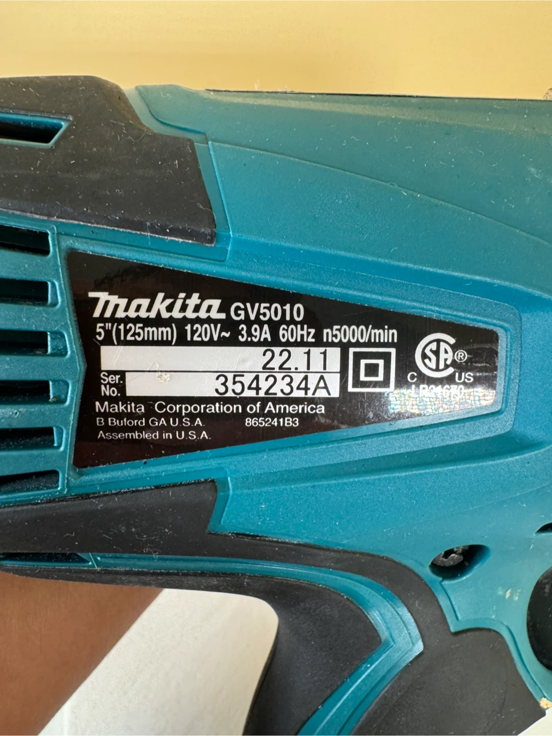 Makita GV5010 5" (125mm) 120V Angle Grinder - photo 2