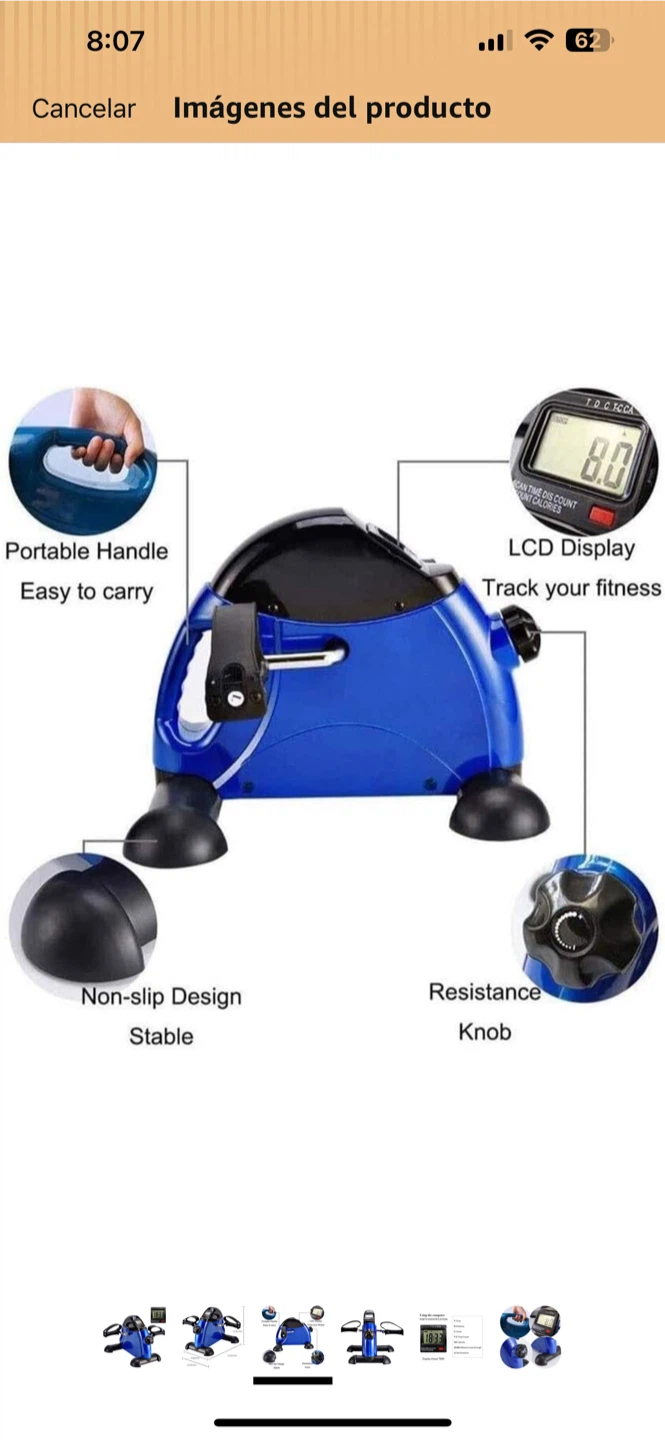 Blue Portable Pedal Exerciser - photo 3