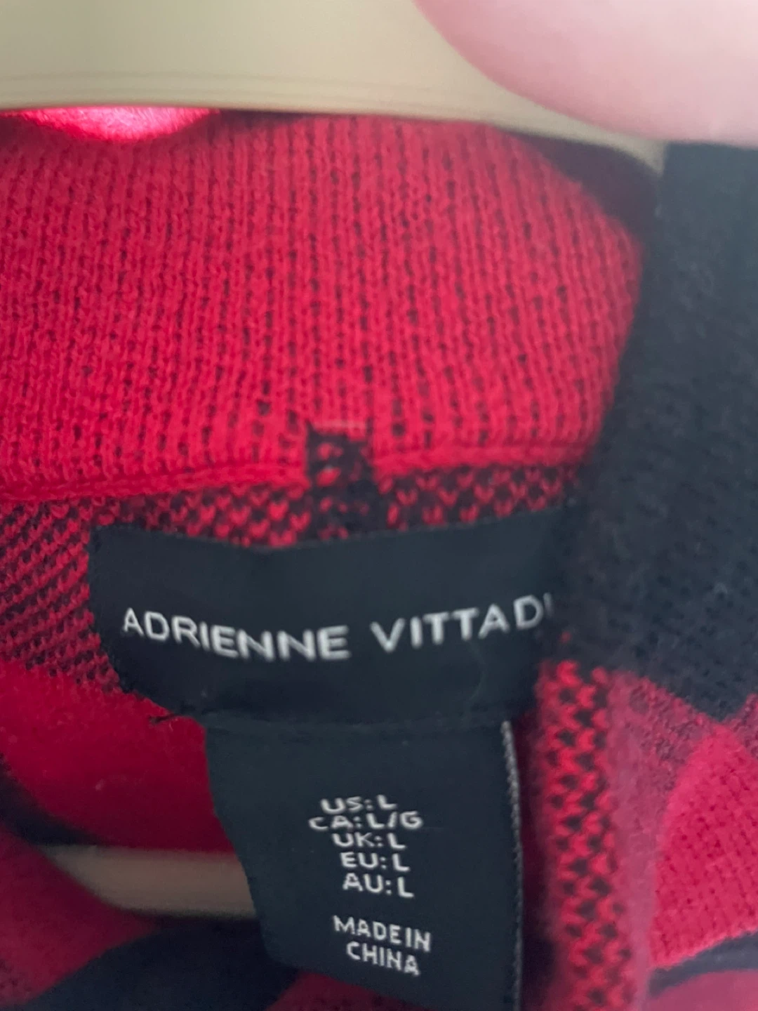 Adrienne Vittadini Zip-Up Plaid sweater Jacket - photo 2