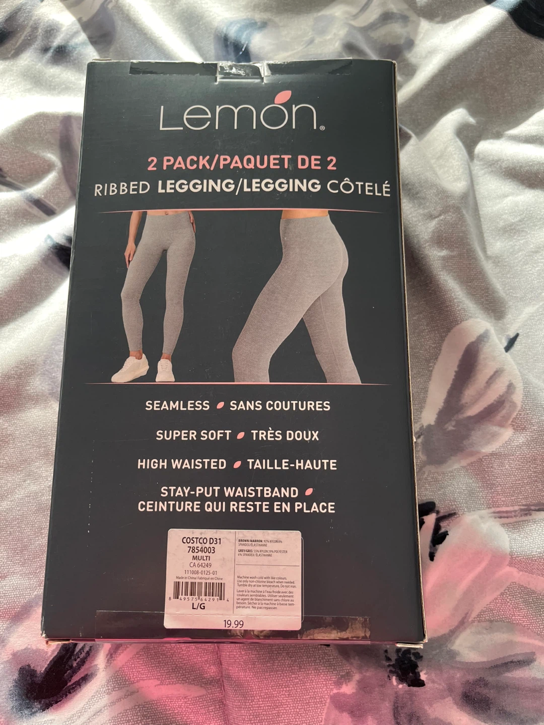 Lemon 2 Pack Ribbed High Waisted Leggings - M/L - photo 2