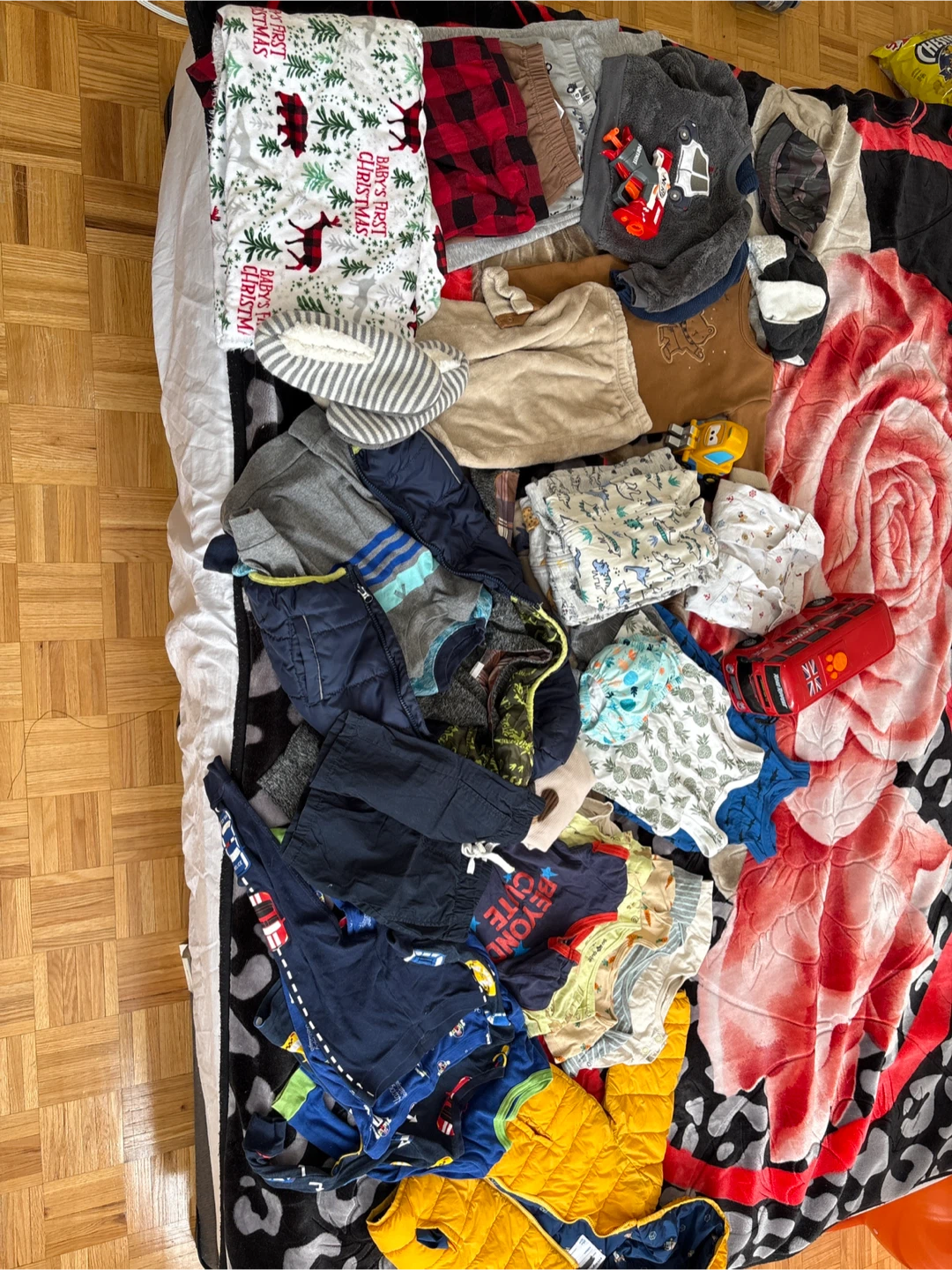 Baby's First Christmas Pajamas and Toddler Clothing Lot