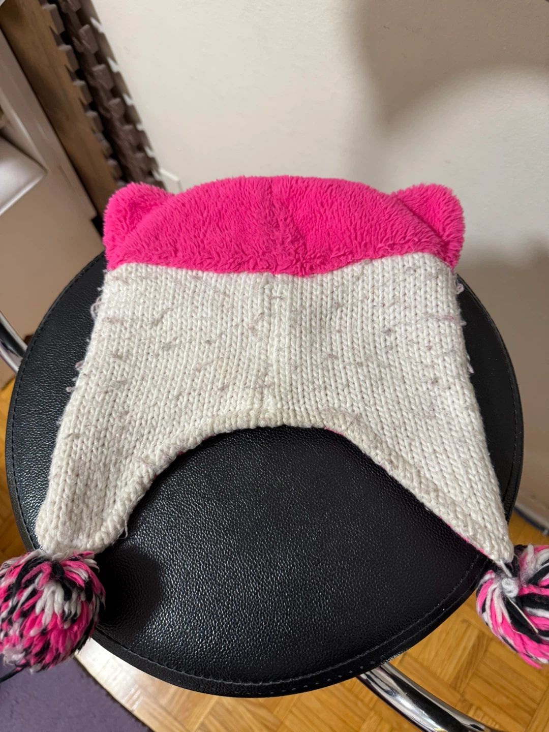 Girls Pink & White Fox Winter Hat 💖🦊 - photo 2