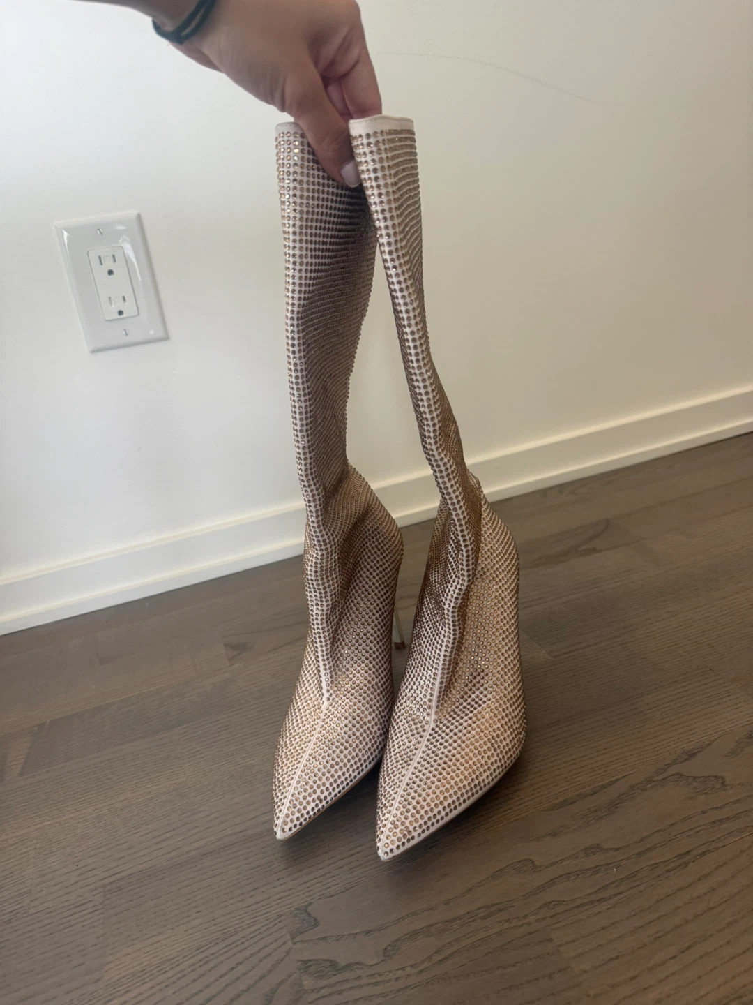 H&M Rhinestone Knee-High Boots Size 38 - photo 2