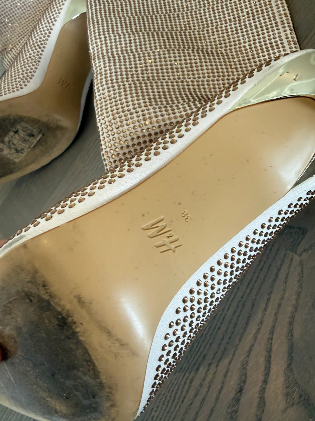 H&M Rhinestone Knee-High Boots Size 38 - photo 3