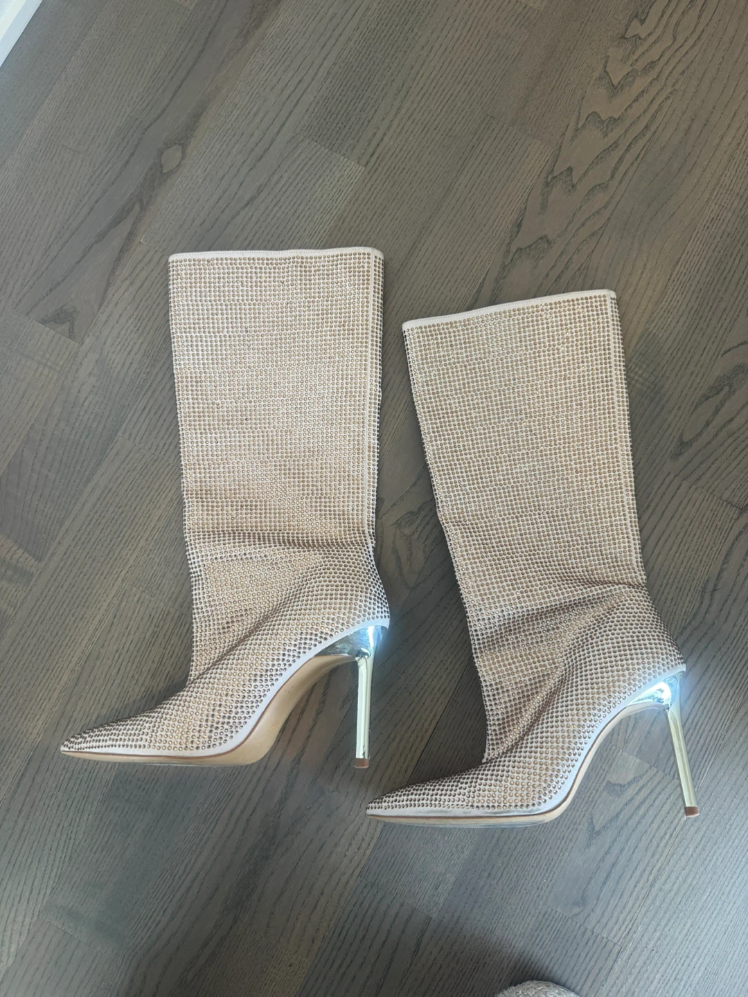 H&M Rhinestone Knee-High Boots Size 38 - photo 4