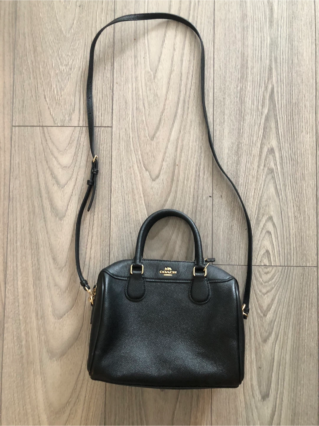 Coach Black Leather Satchel Bag