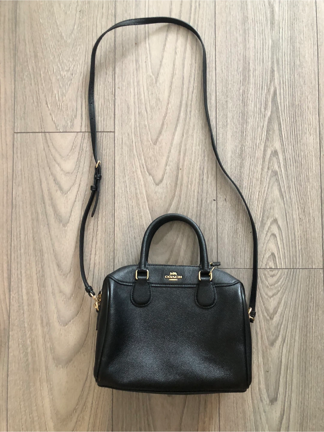 Coach Black Leather Satchel Bag - photo 2
