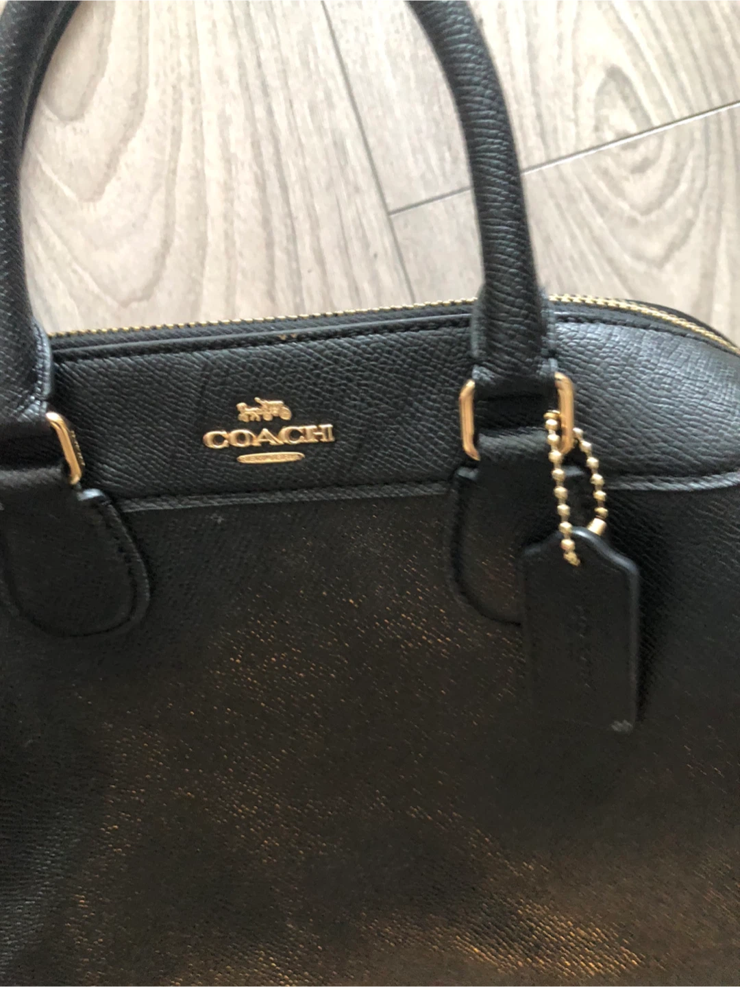 Coach Black Leather Satchel Bag - photo 5