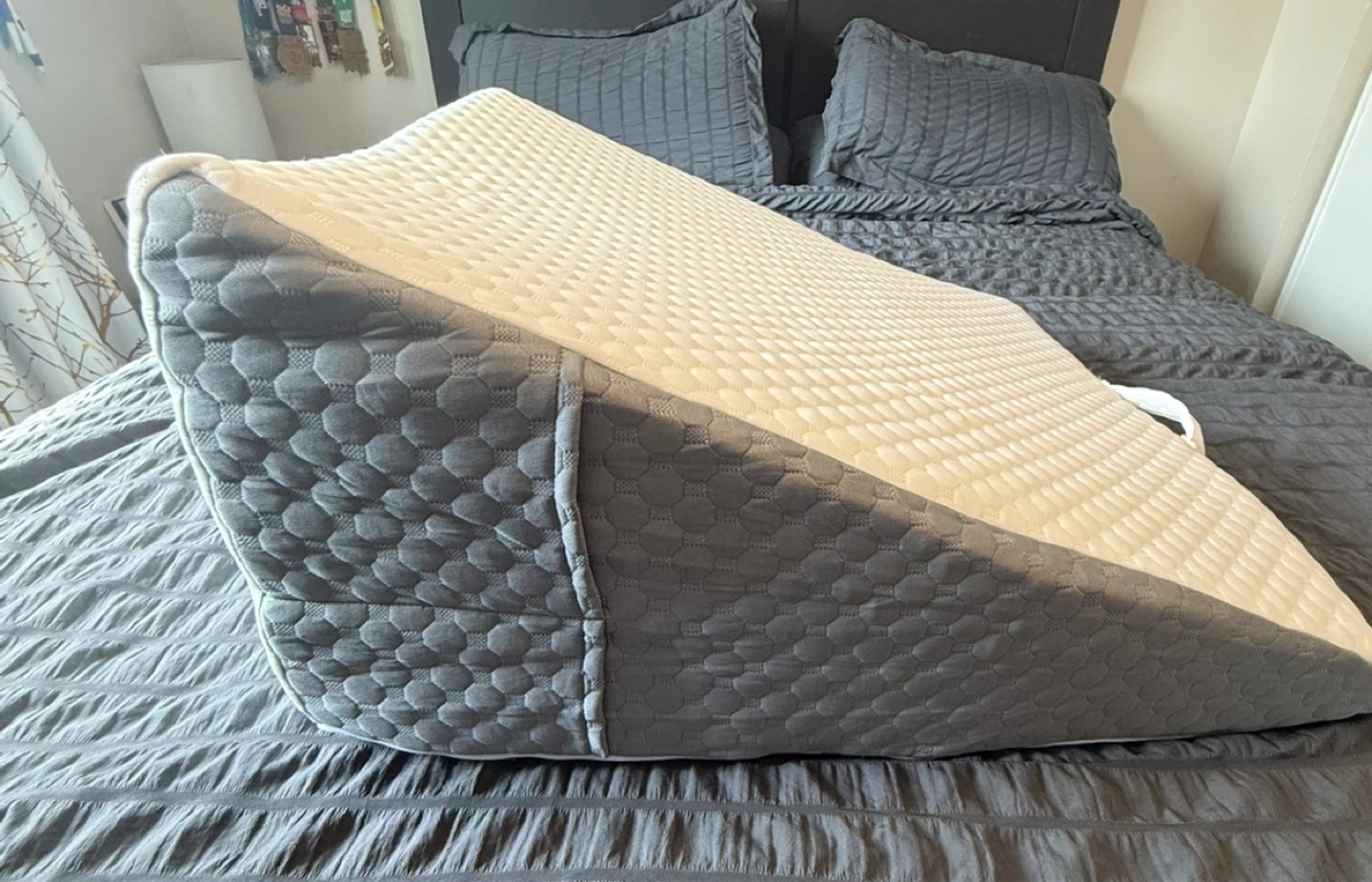 Simple Modern Wedge Pillow with Removable Cover - photo 2