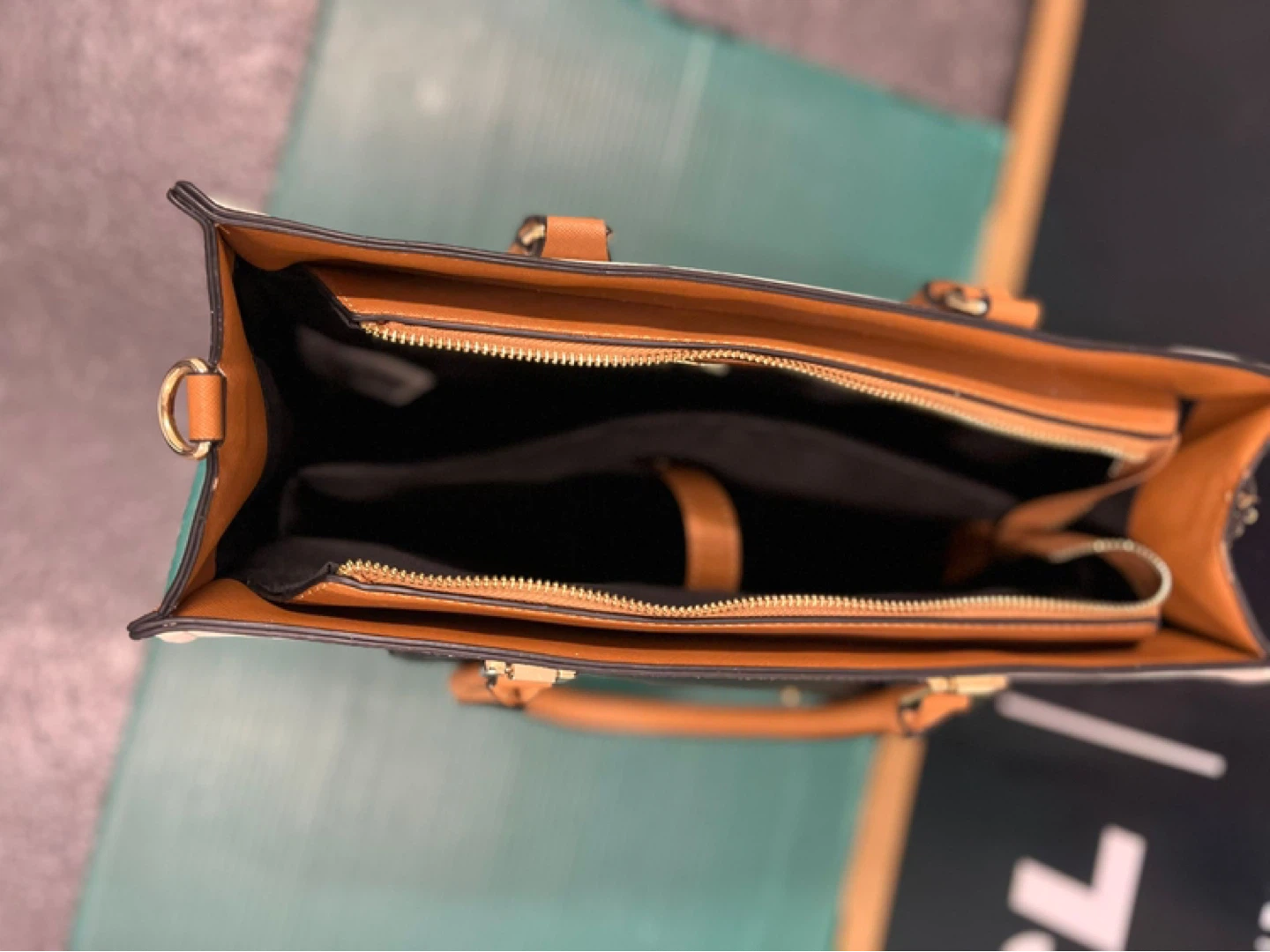 ALDO White and Tan Tote Bag with Snake Print Accent - photo 3