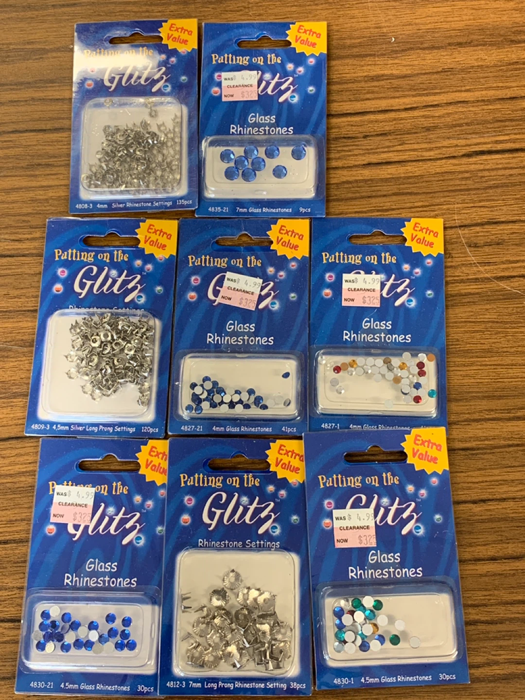 Putting on the Glitz Glass Rhinestones - Various Sizes & Colours