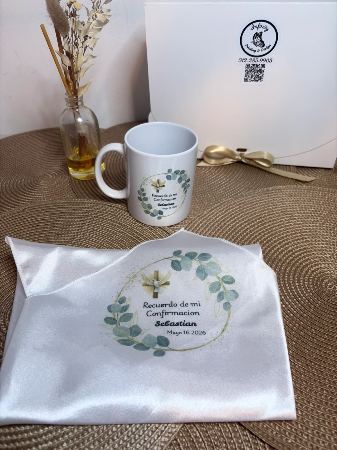 Custom Confirmation Keepsake Mug and Cloth Set - photo 3