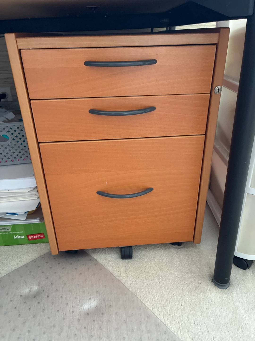 Wooden filing cabinet with drawers - photo 3