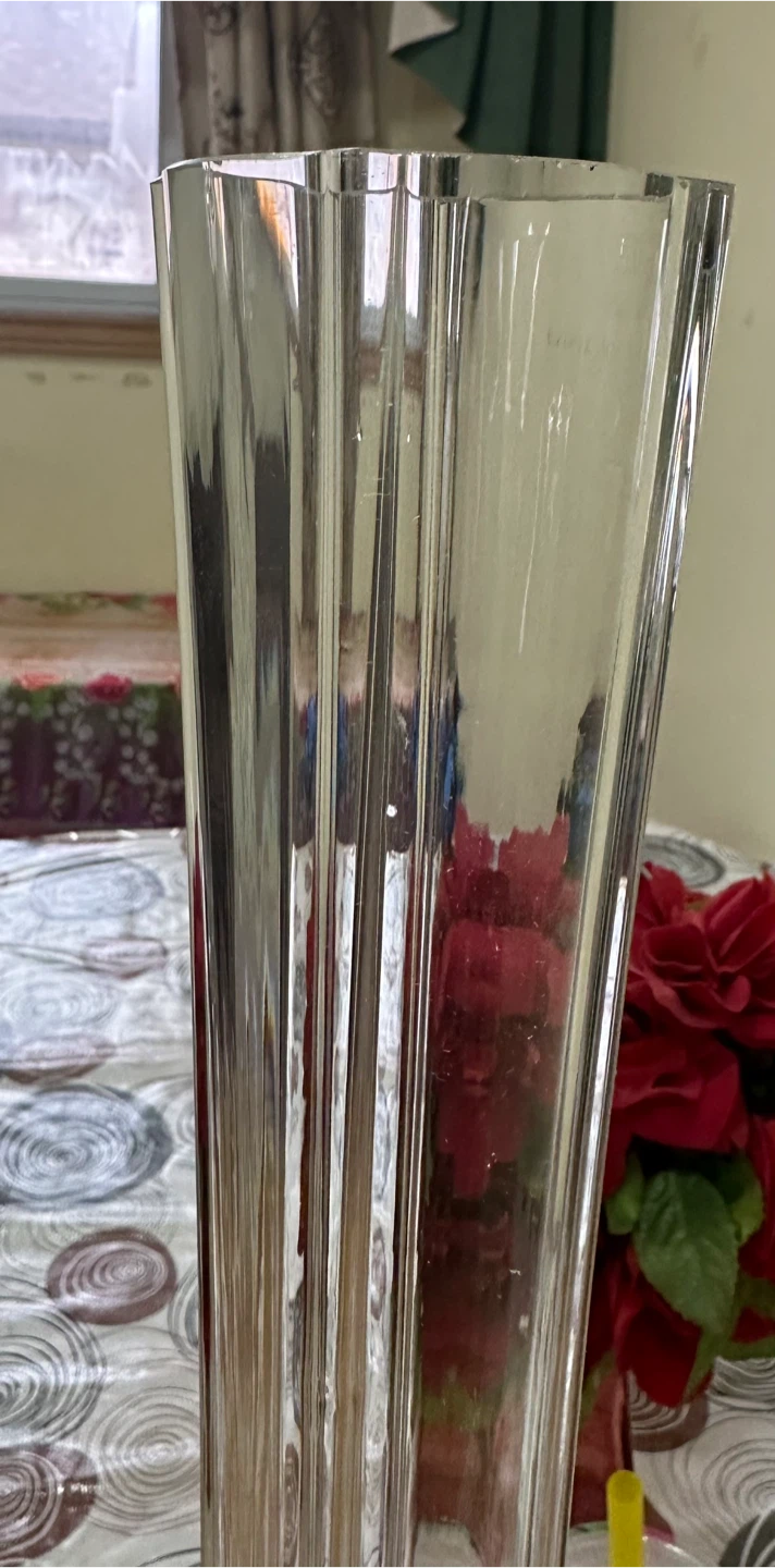 Tall Clear Glass Fluted Vase 59cm - photo 3