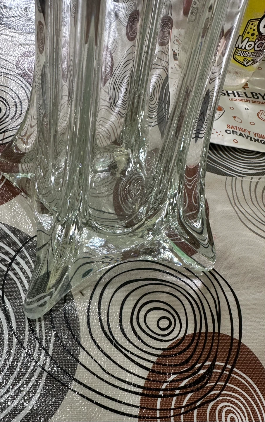 Tall Clear Glass Fluted Vase 59cm - photo 5