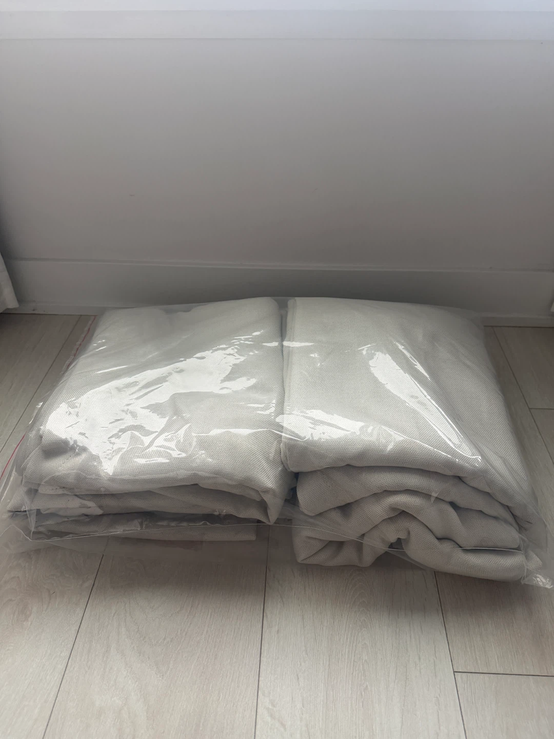 Blackout light gray fabric curtains (4 Panels) - photo 4