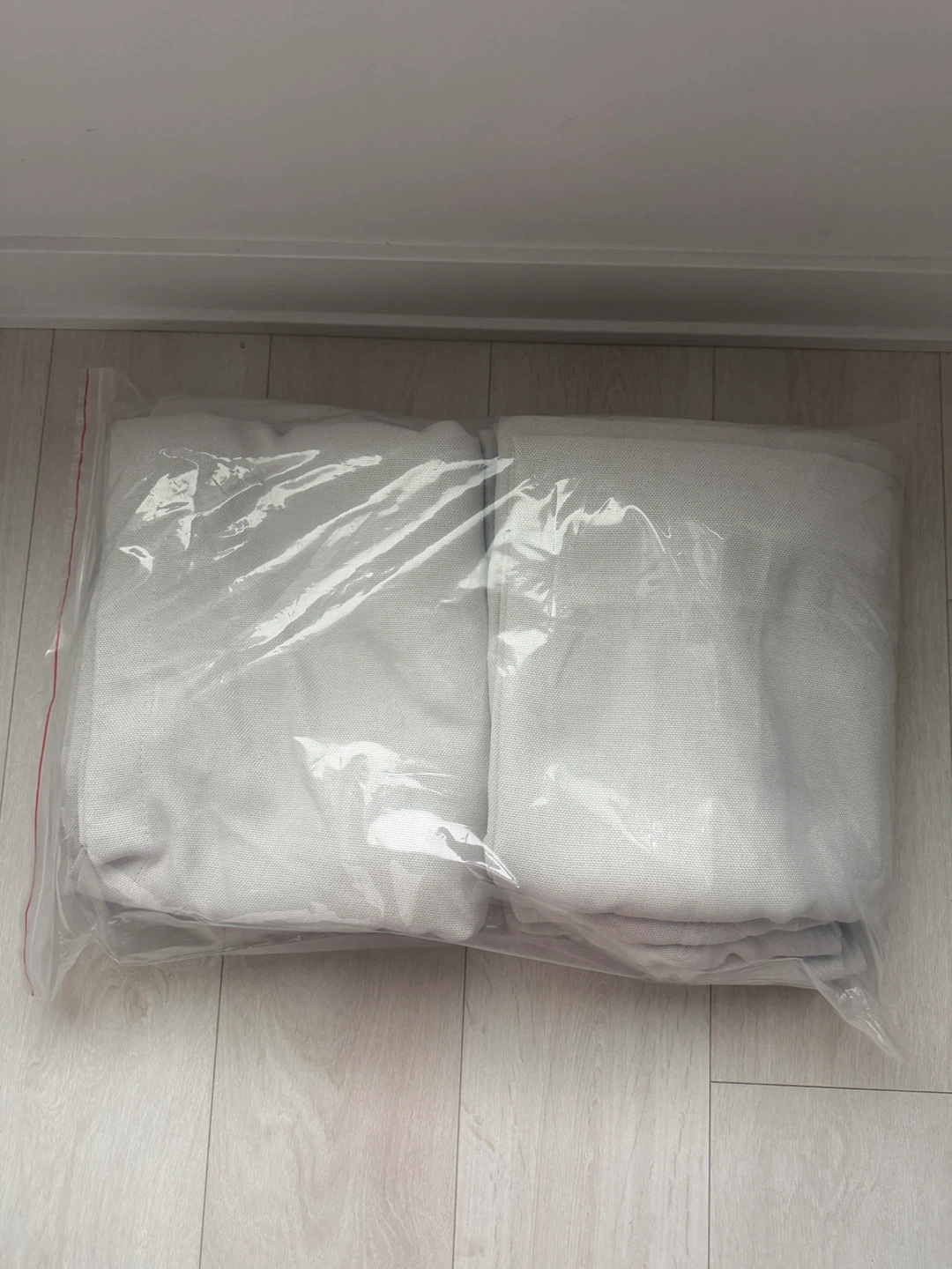 Blackout light gray fabric curtains (4 Panels) - photo 3
