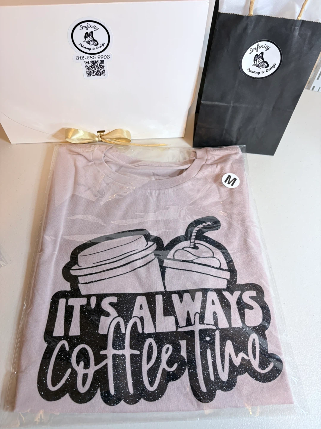 Canvas It's Always Coffee Time" T-Shirt