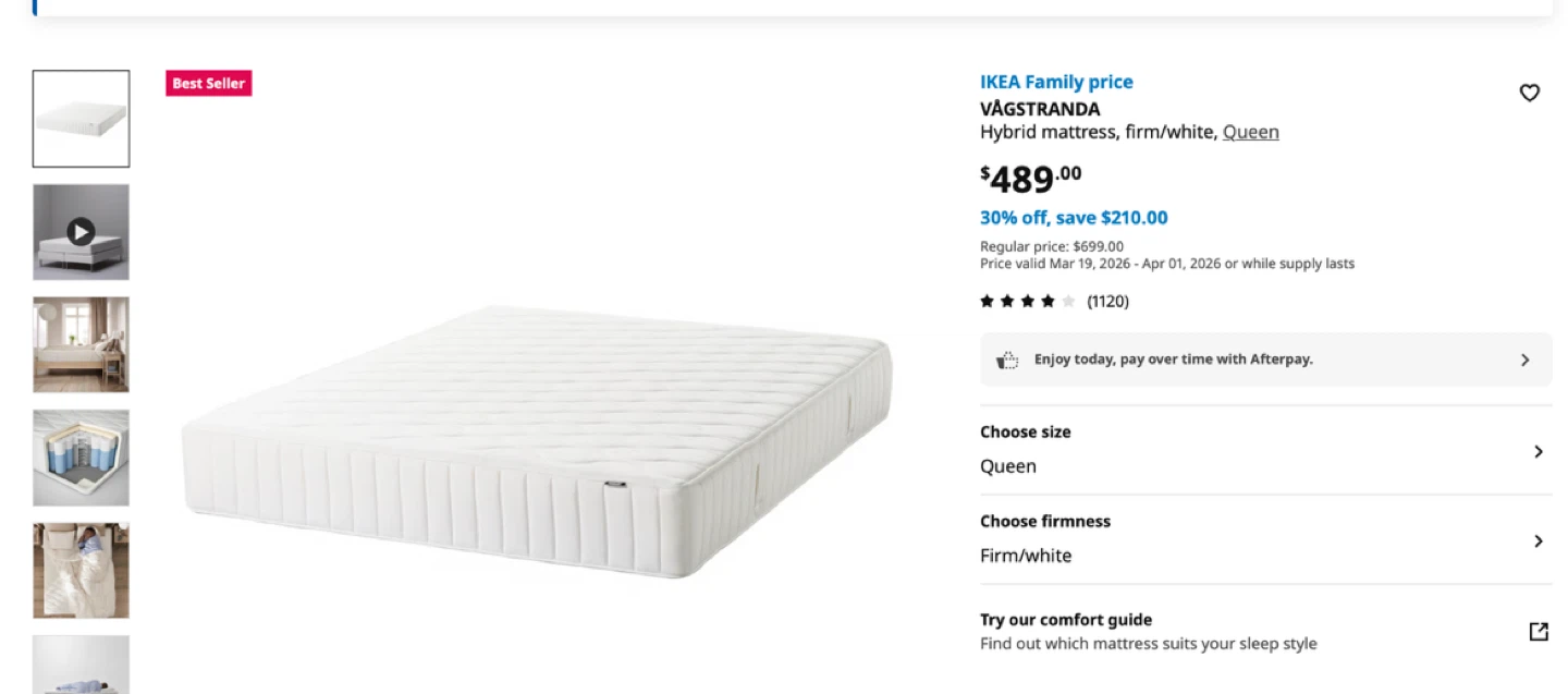 IKEA VÅGSTRANDA - MOVE OUT SELL - Queen size