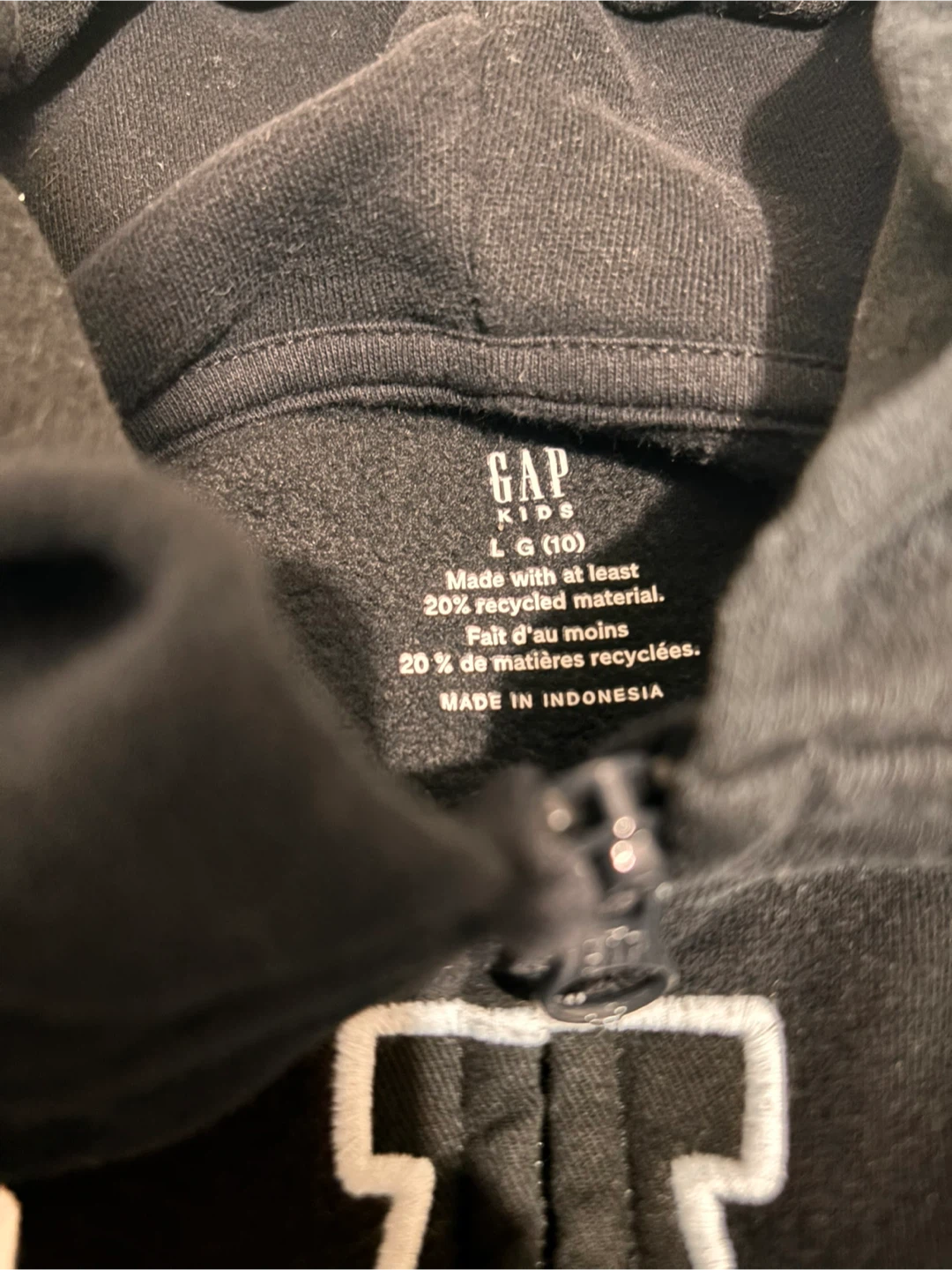 Gap Kids Zip-Up Hoodie - Brown - Size L (10) - photo 3