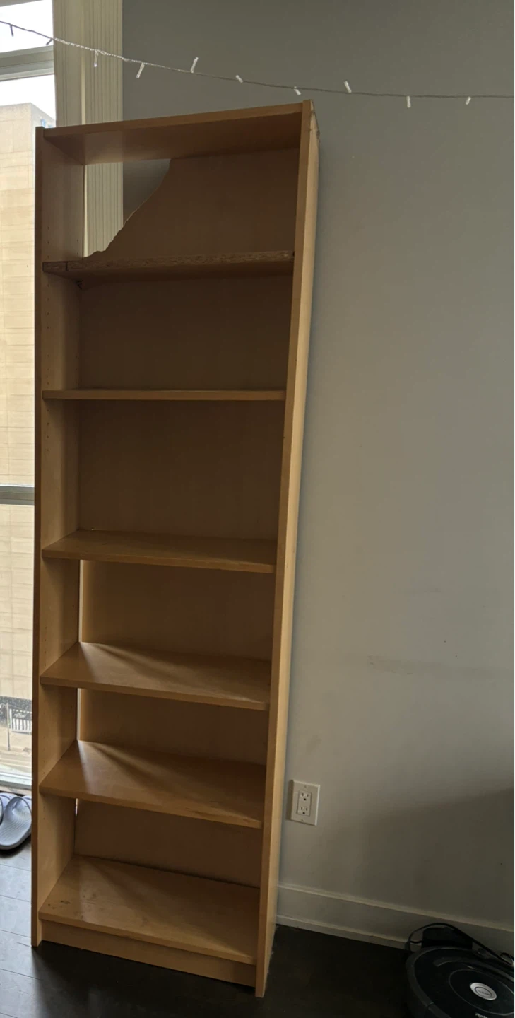 Wooden Bookshelf - 5 Shelves