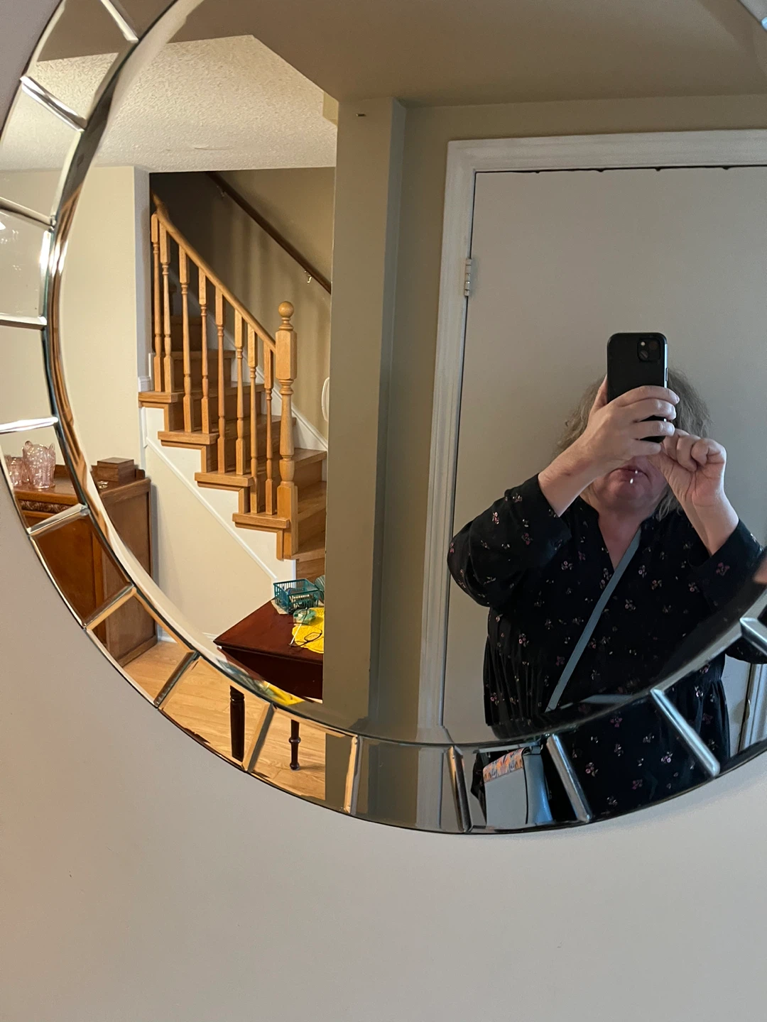 Last Chance Round Mirror with Beveled Edges